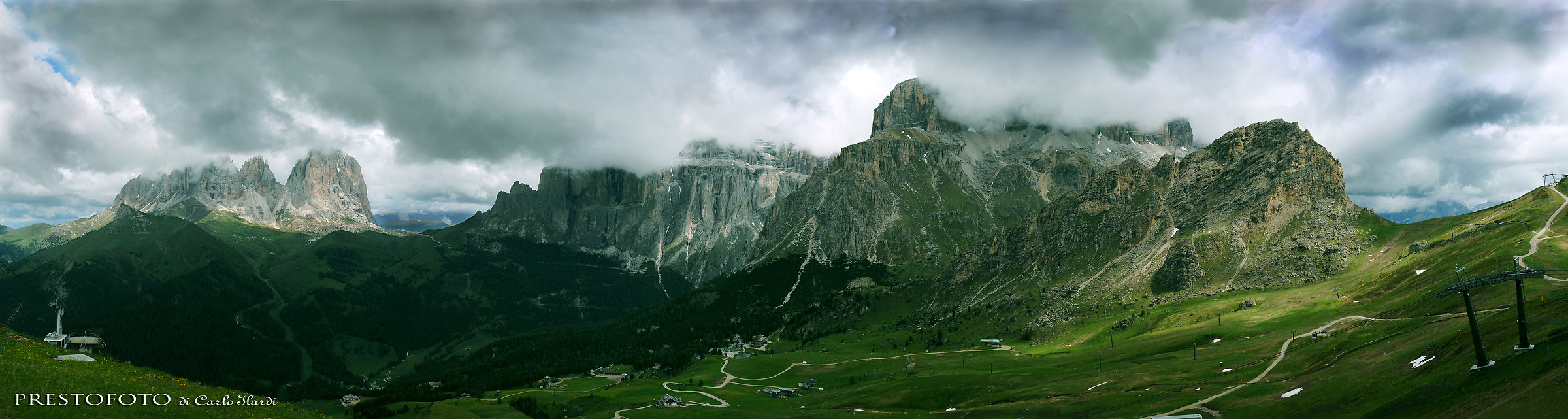 panorama sassolungo e grupposella