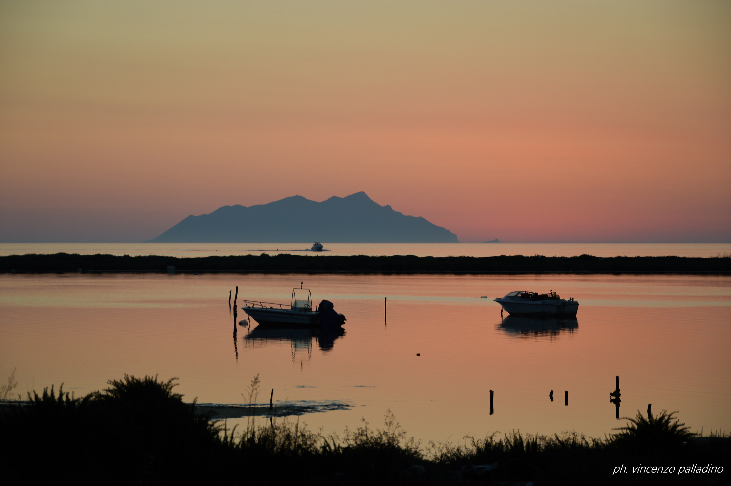 Sunset over the moon