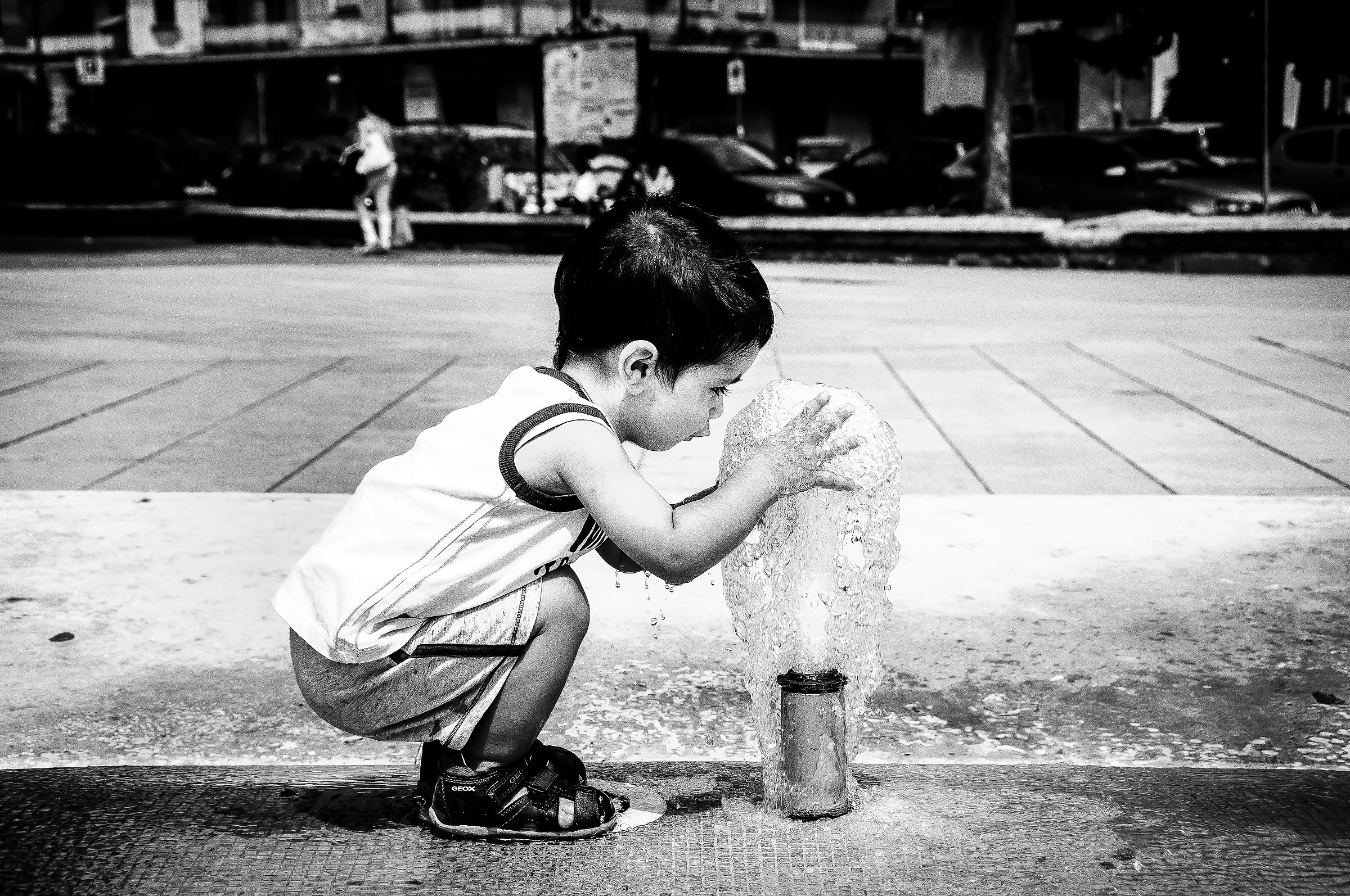 Playing with the water