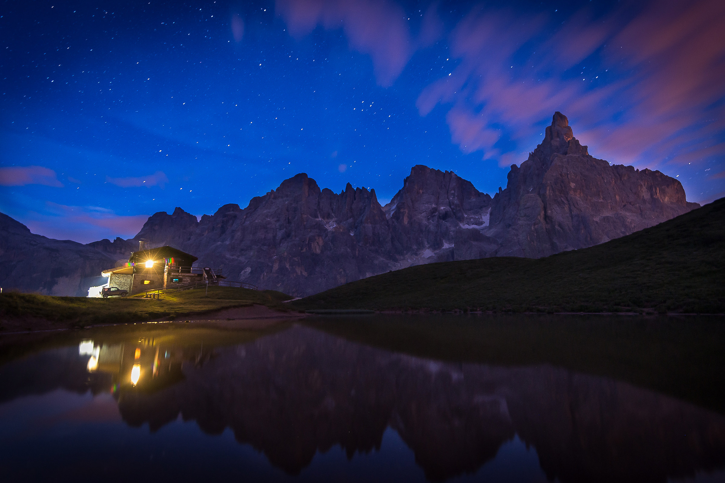 Night at Baita Segantini