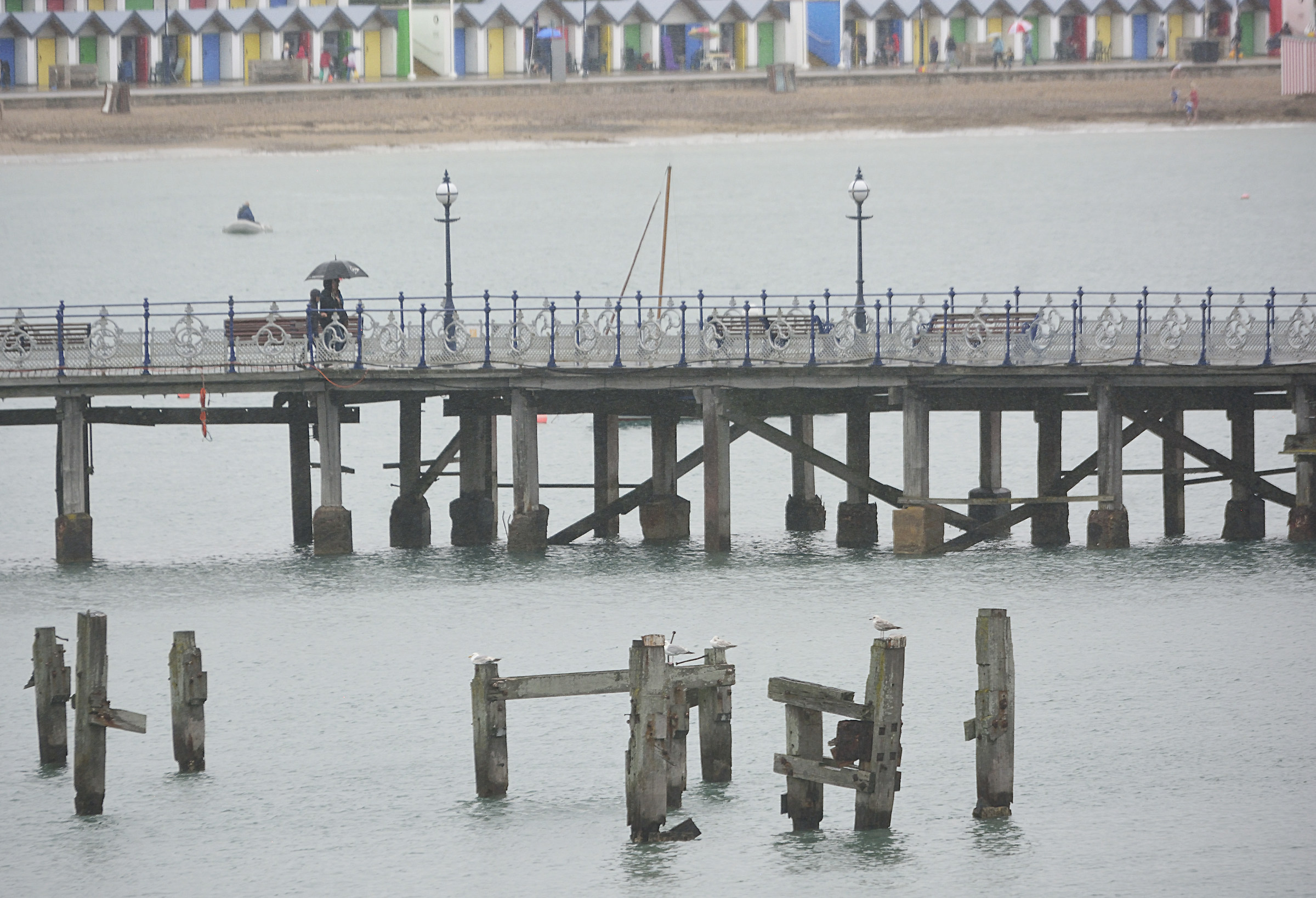 Strolling On Swanage Pier, in the Pouring Rain