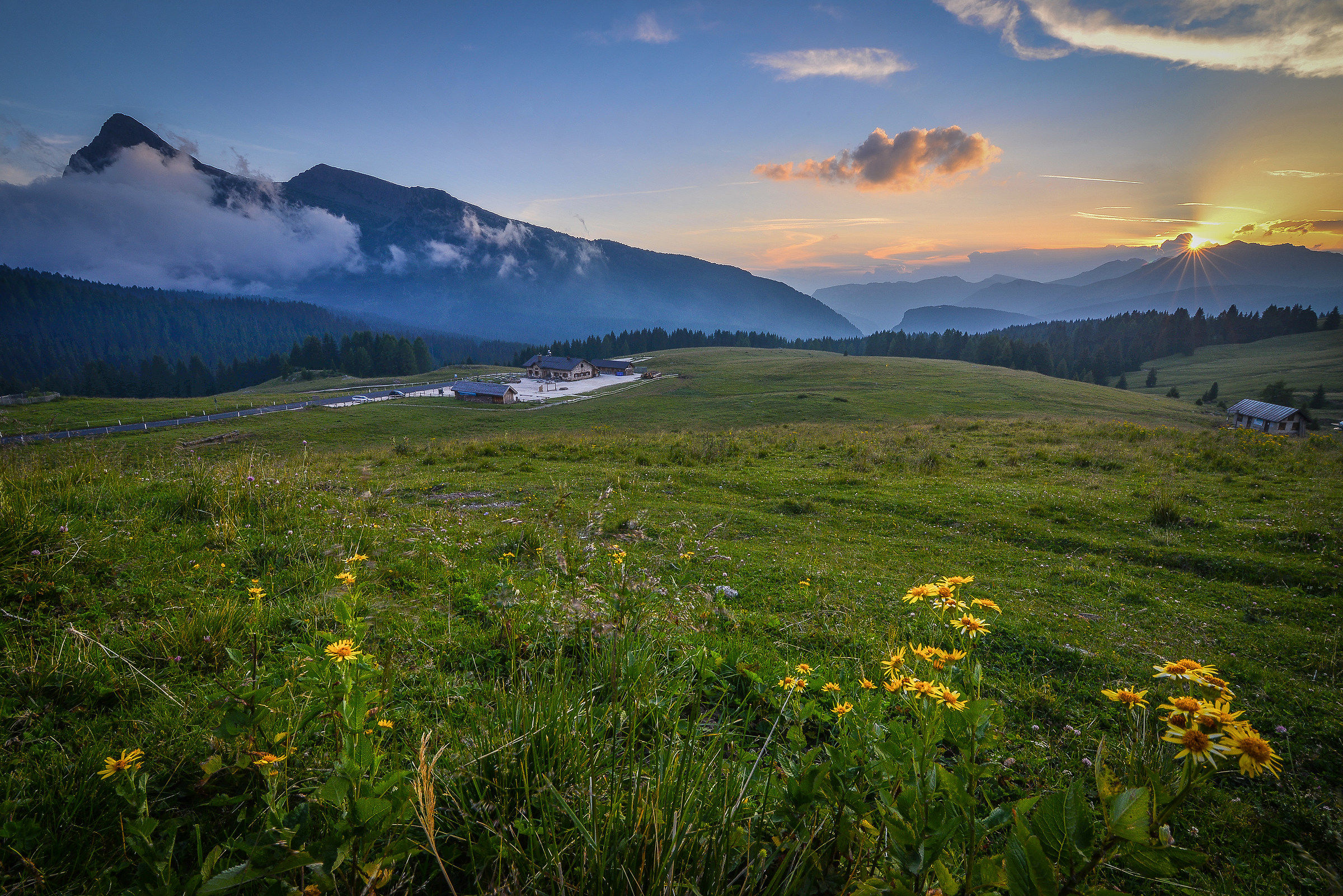 Sunset at Passo Rolle 2