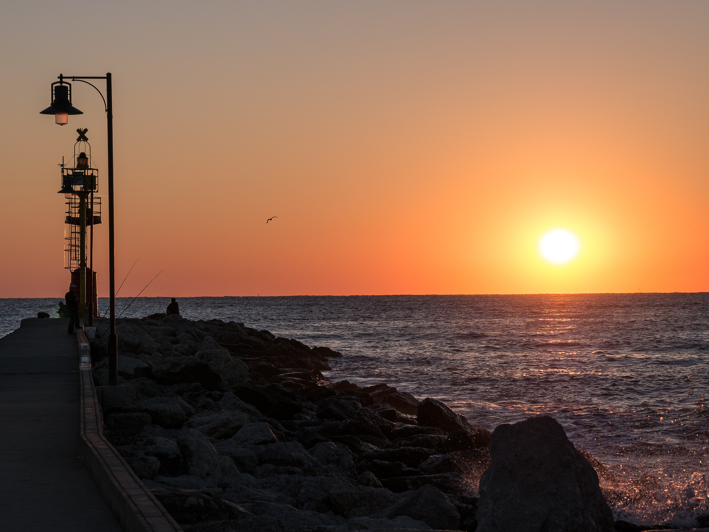 Sunrise at the port of Cesenatico 2