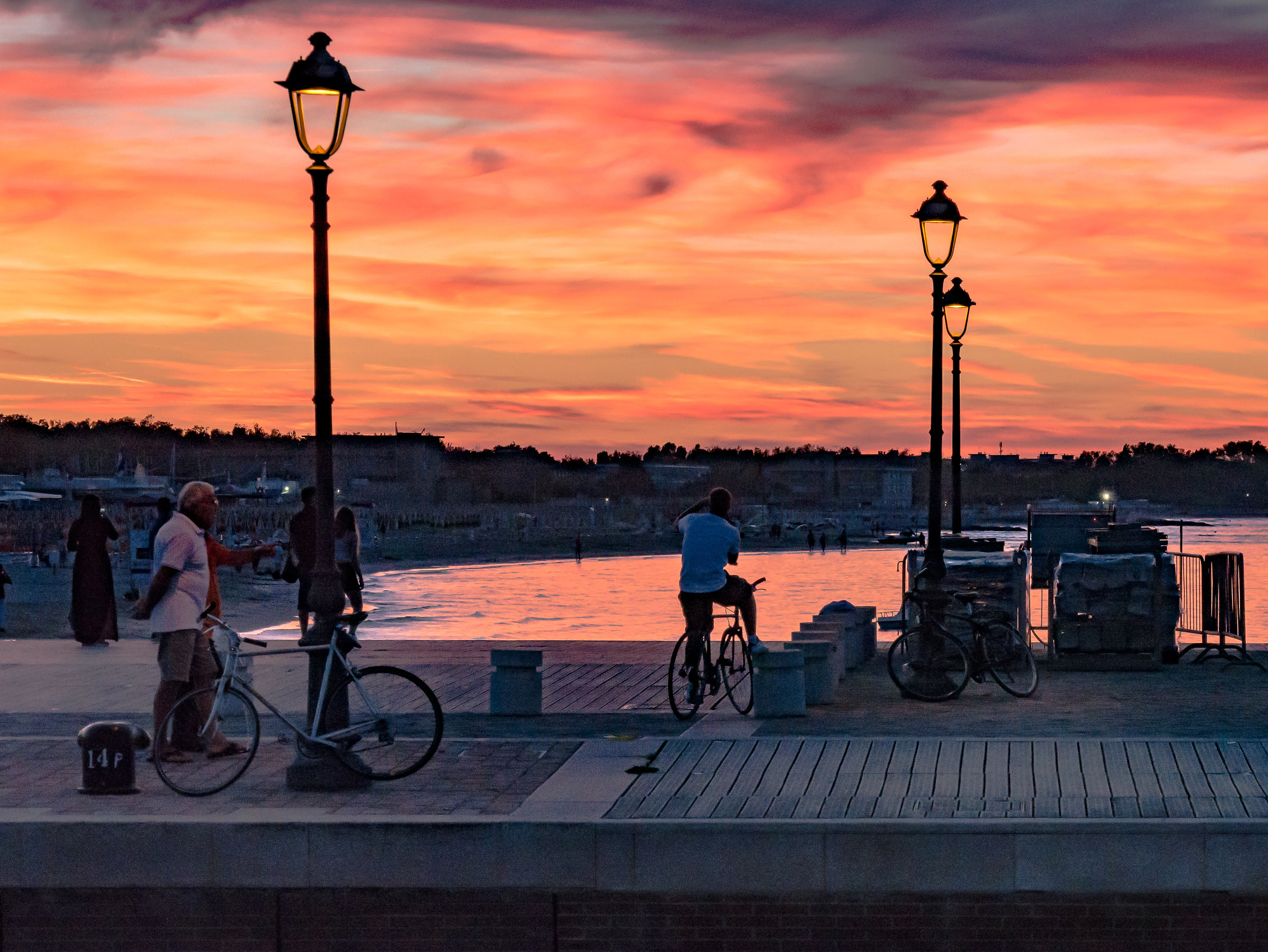 The colors of the sunset of Cesenatico 1