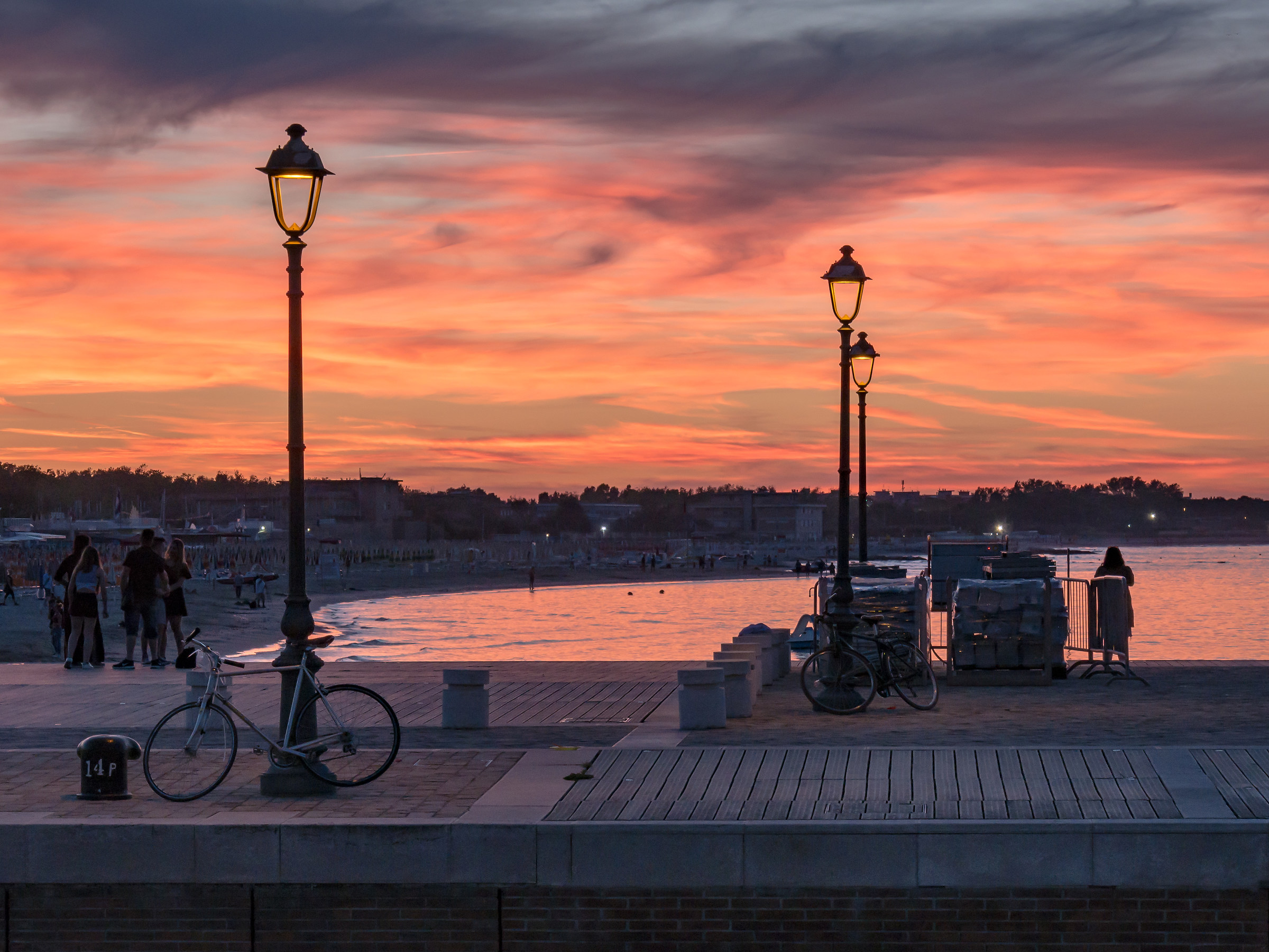 The colors of the sunset of Cesenatico 2