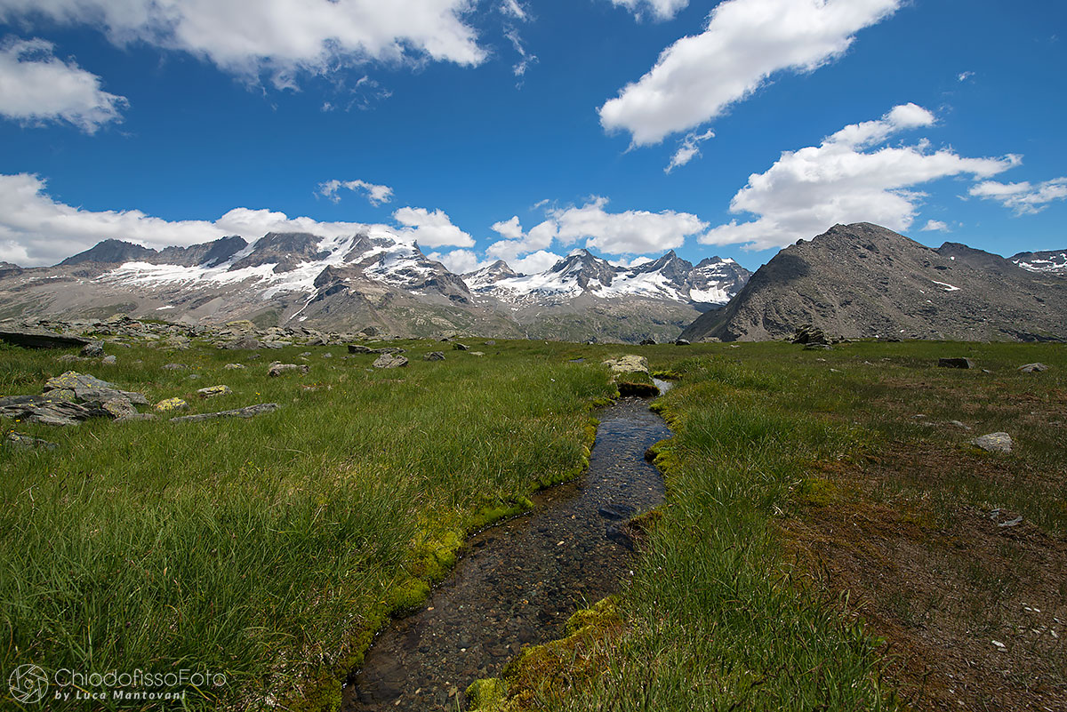 Vista sulla catena del Gran Paradiso