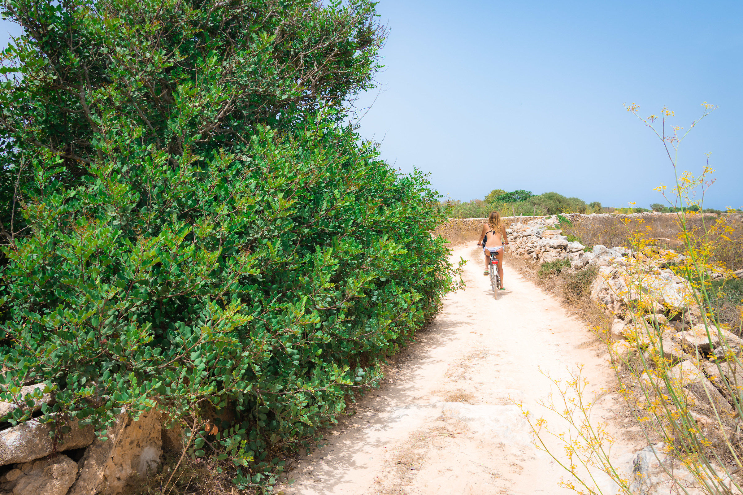 In bici per l'isola di Favignana