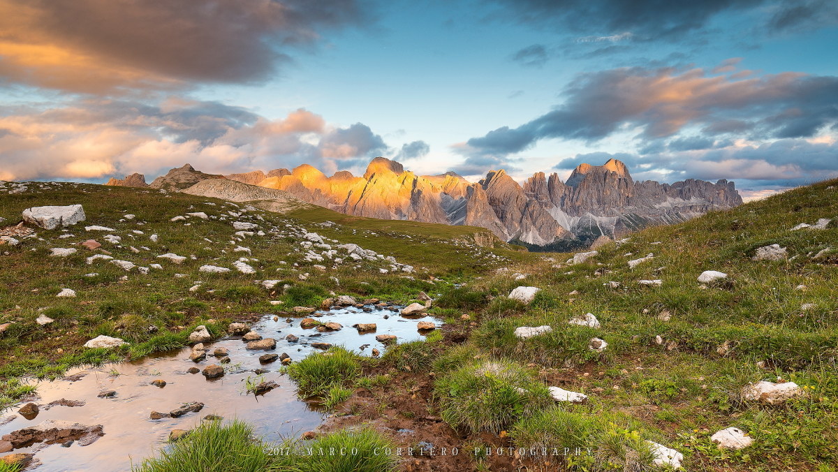 Sunset on the Catinaccio