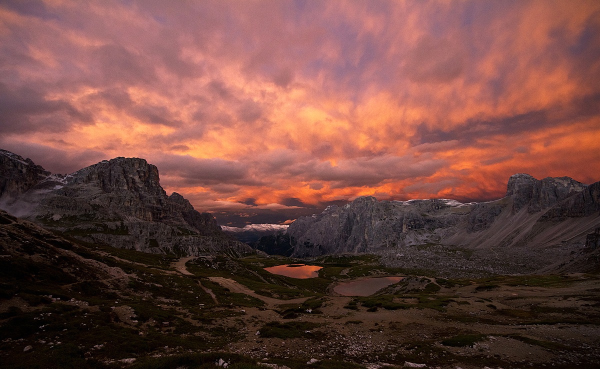Tramonto ai laghi di Piano