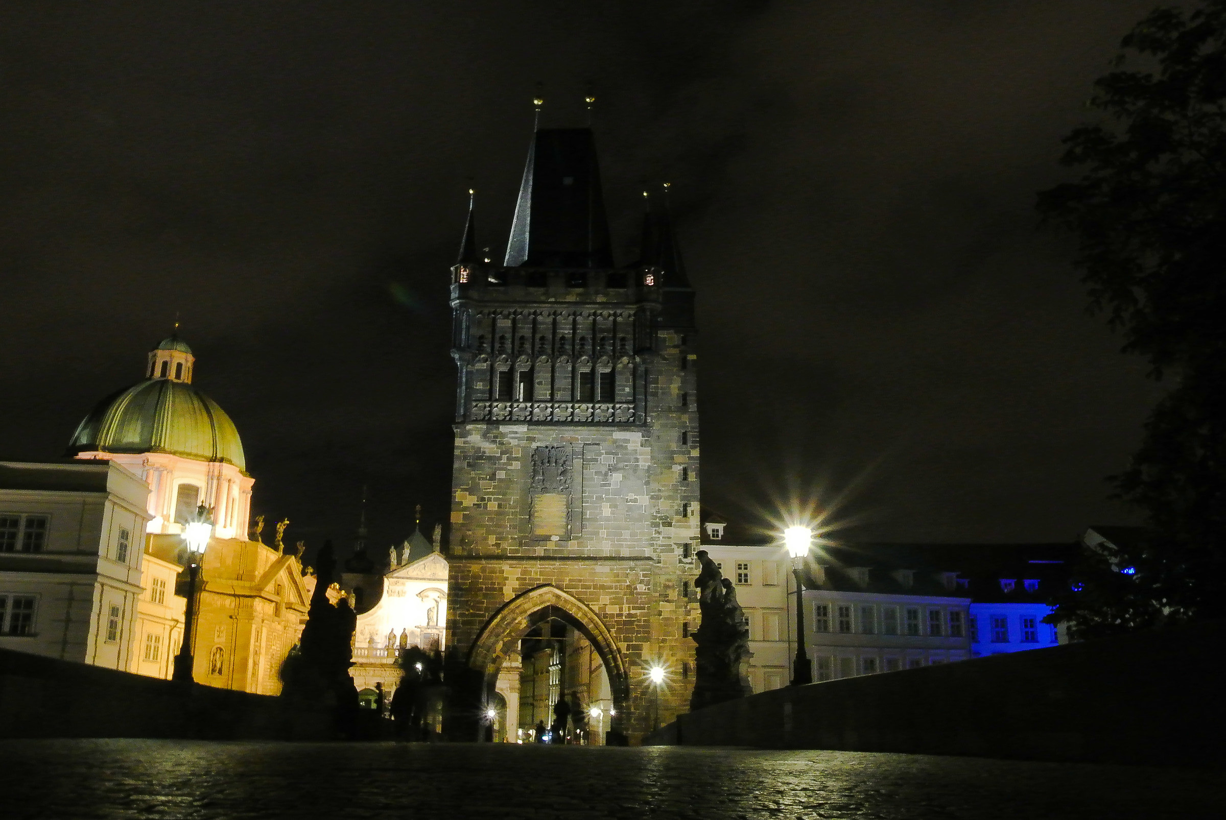 Charles Bridge at night