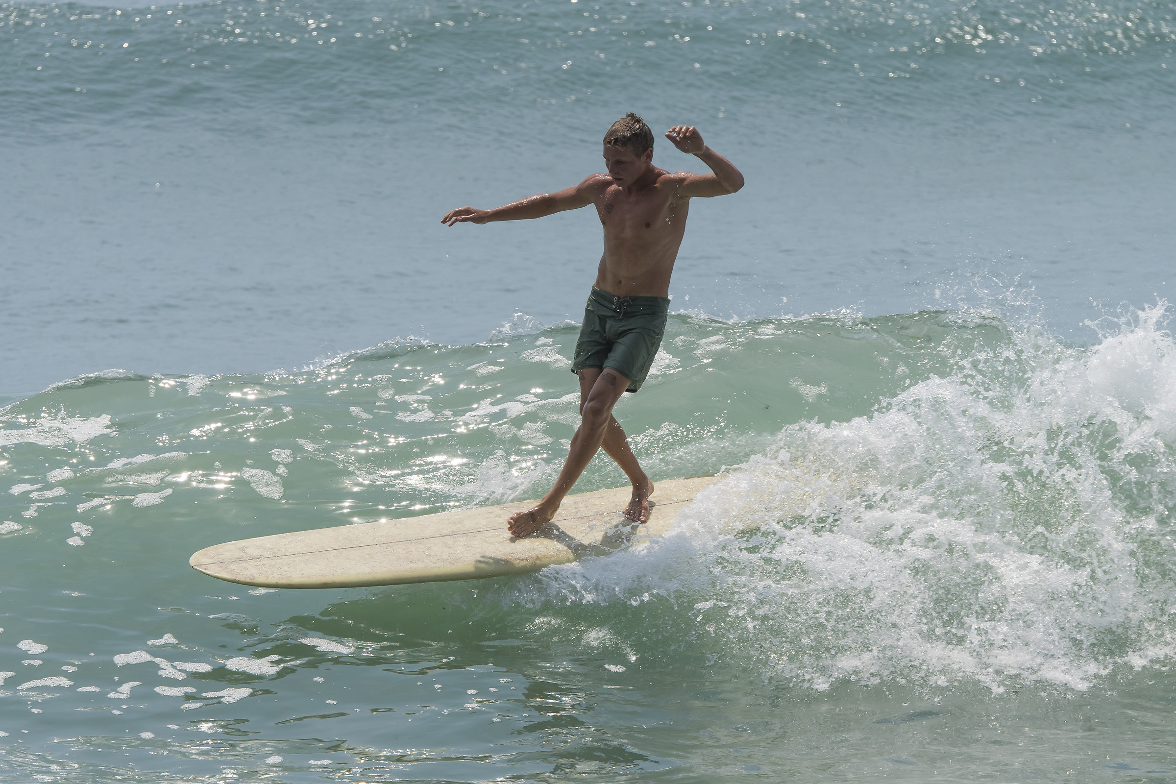Surfist dancing on the table in Malibu - July 17