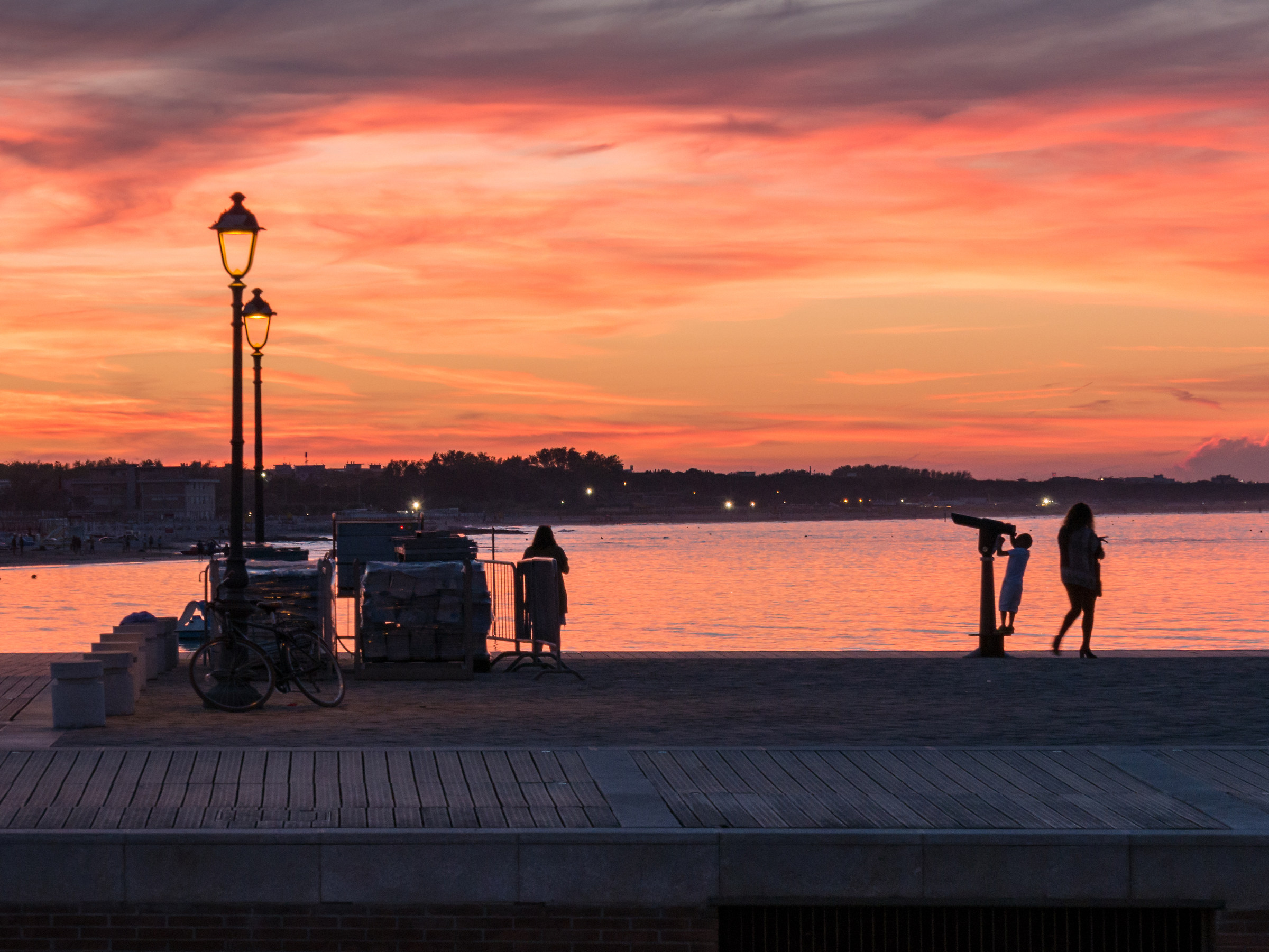 The sunset of Cesenatico