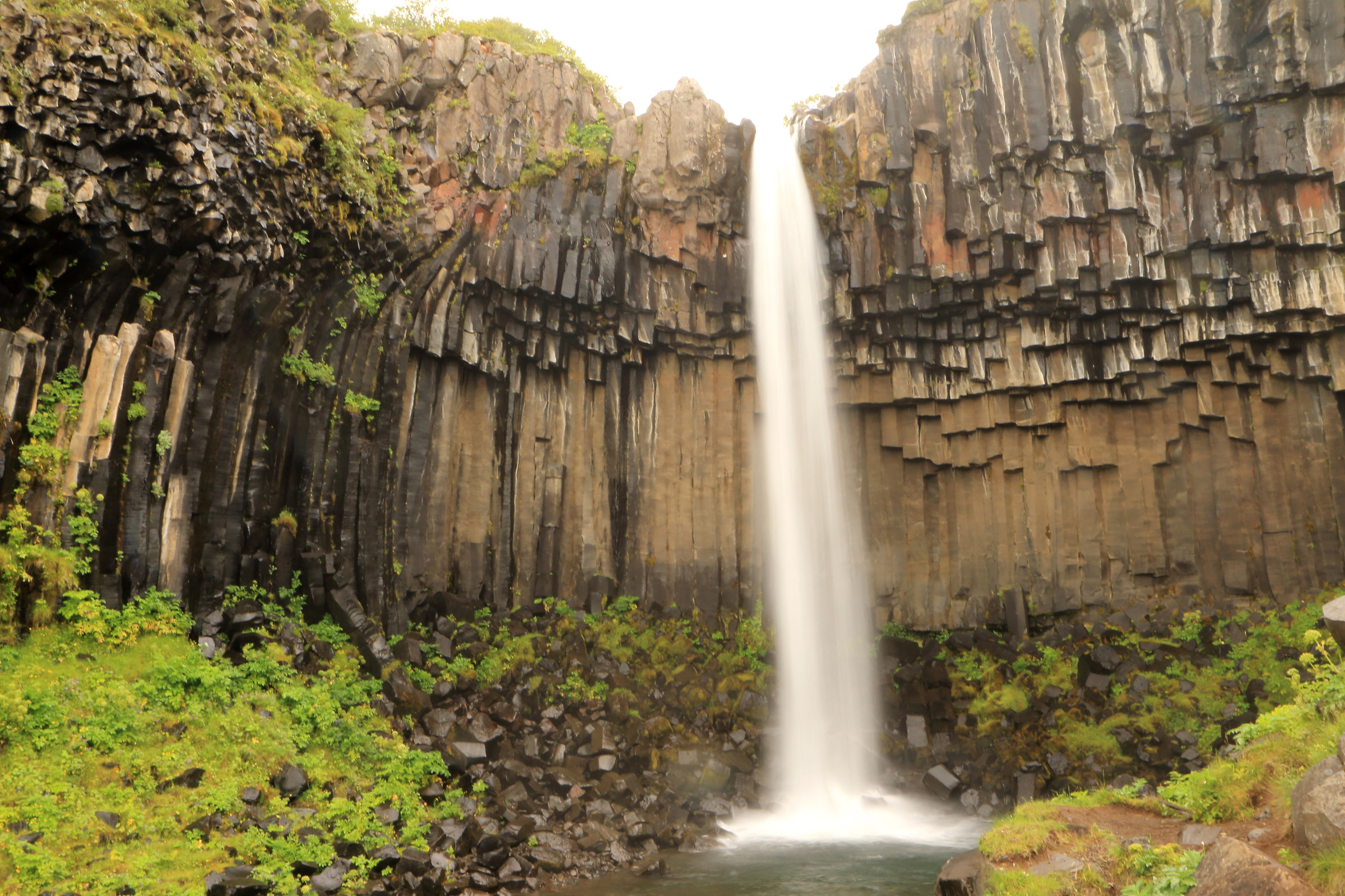 Svartifoss between basalt