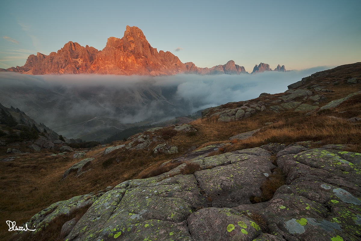 Ultimissime luci sulle Pale di San Martino