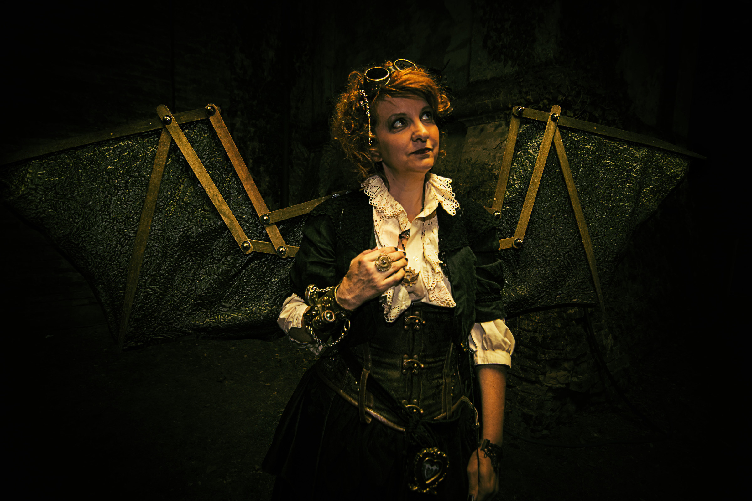 Steampunk lady at Saguedo Cosplay 2