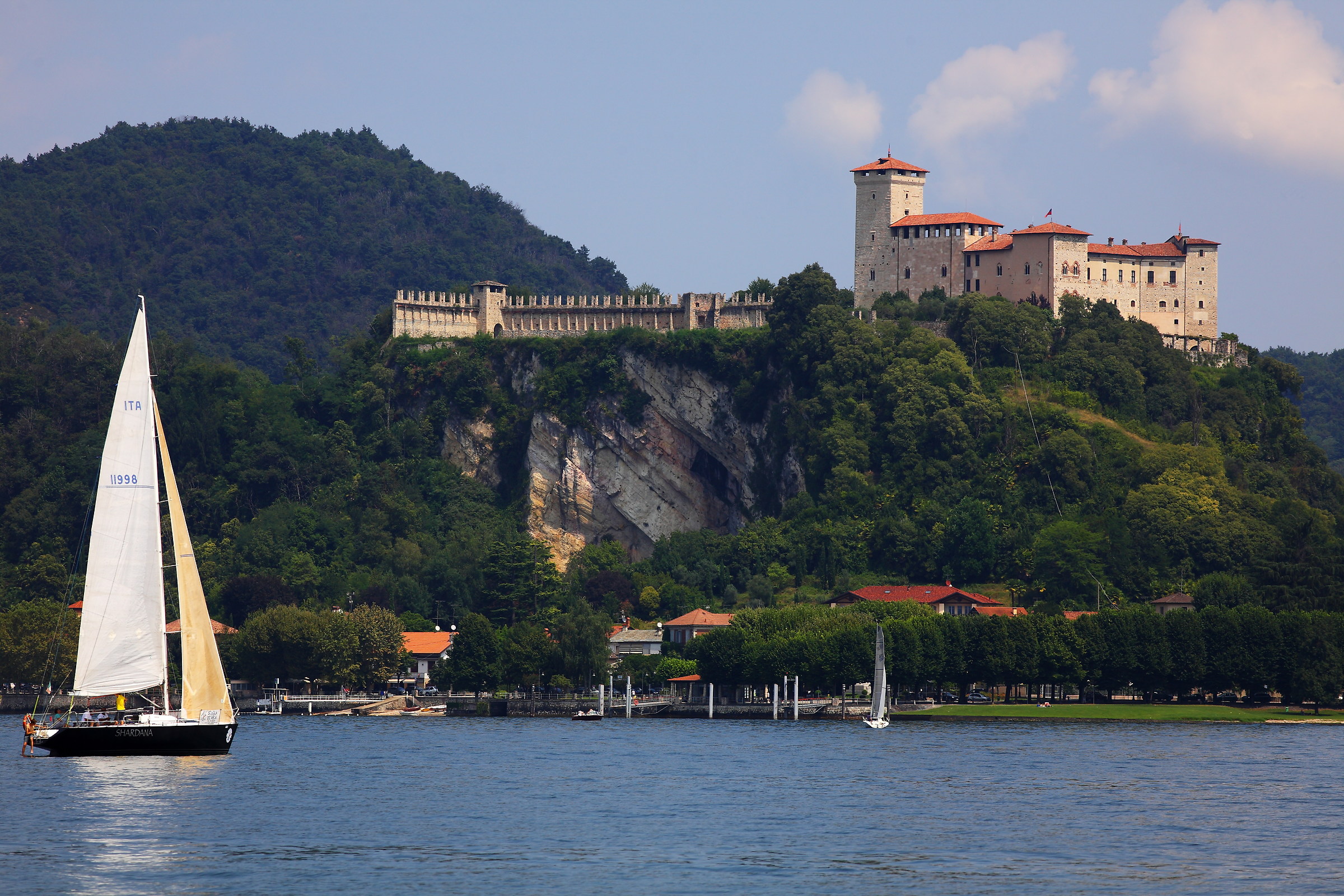 The Rocca di Angera seen from Arona