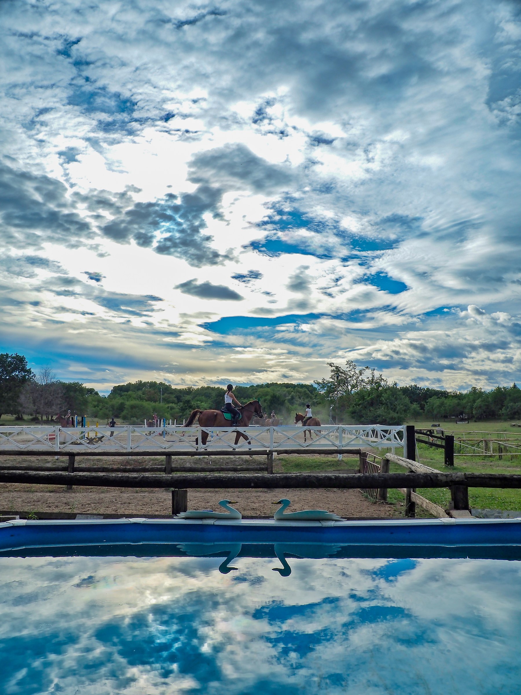 Lesson under the clouds