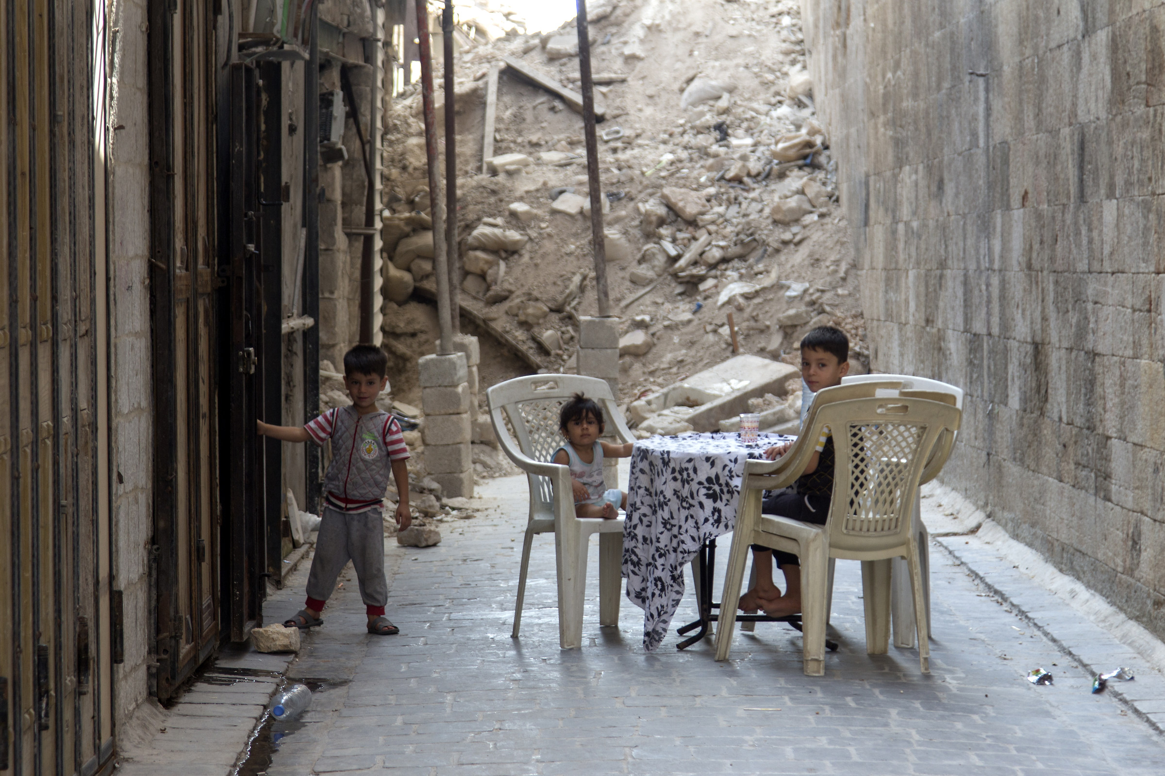 Bambini ad Aleppo