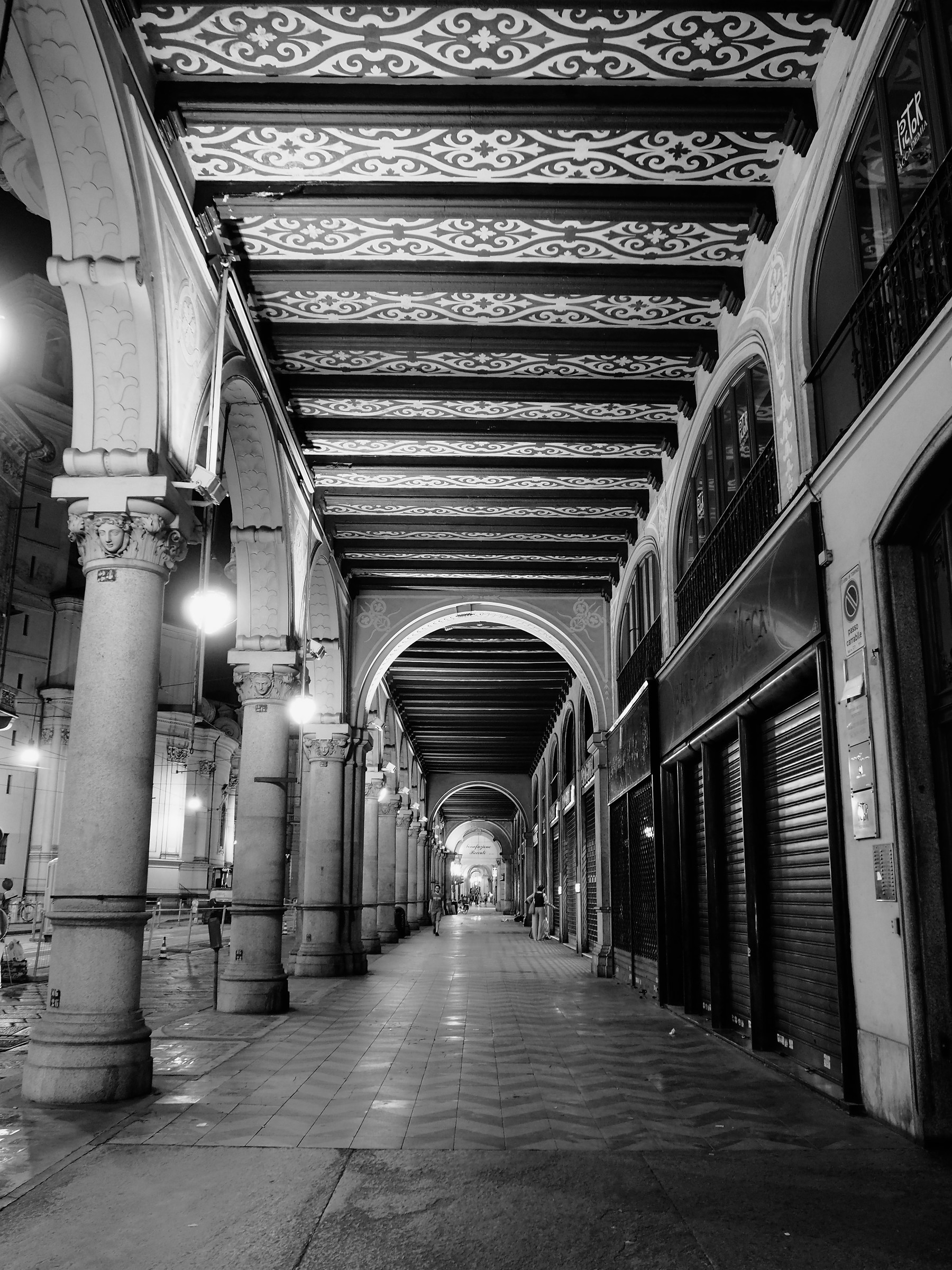 One of the magnificent porticoes of Turin
