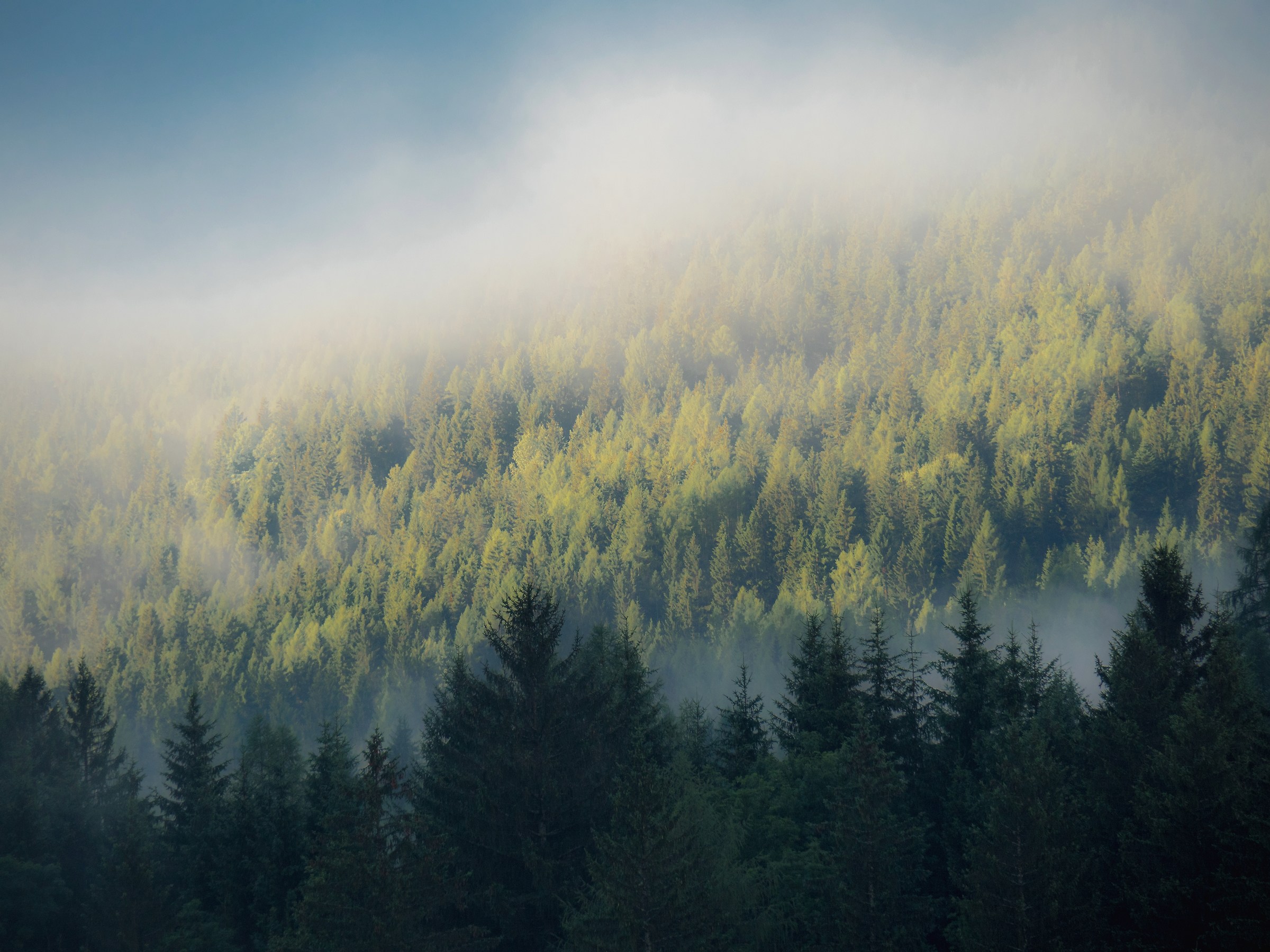 And finally the clouds get up