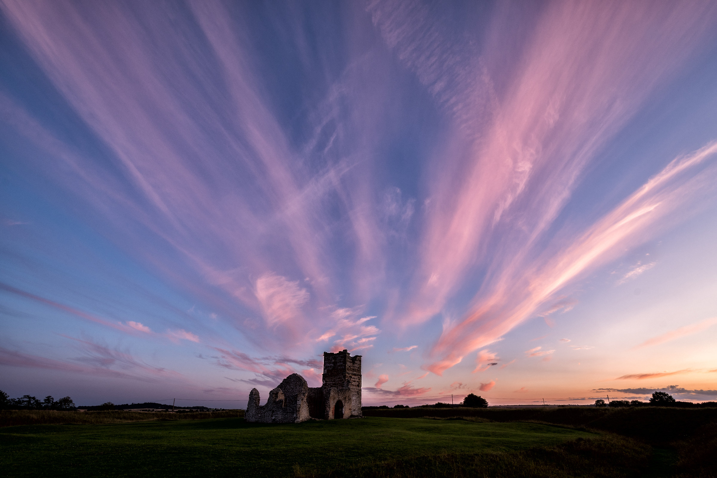 Tonight's Sunset Over Knowlton Church