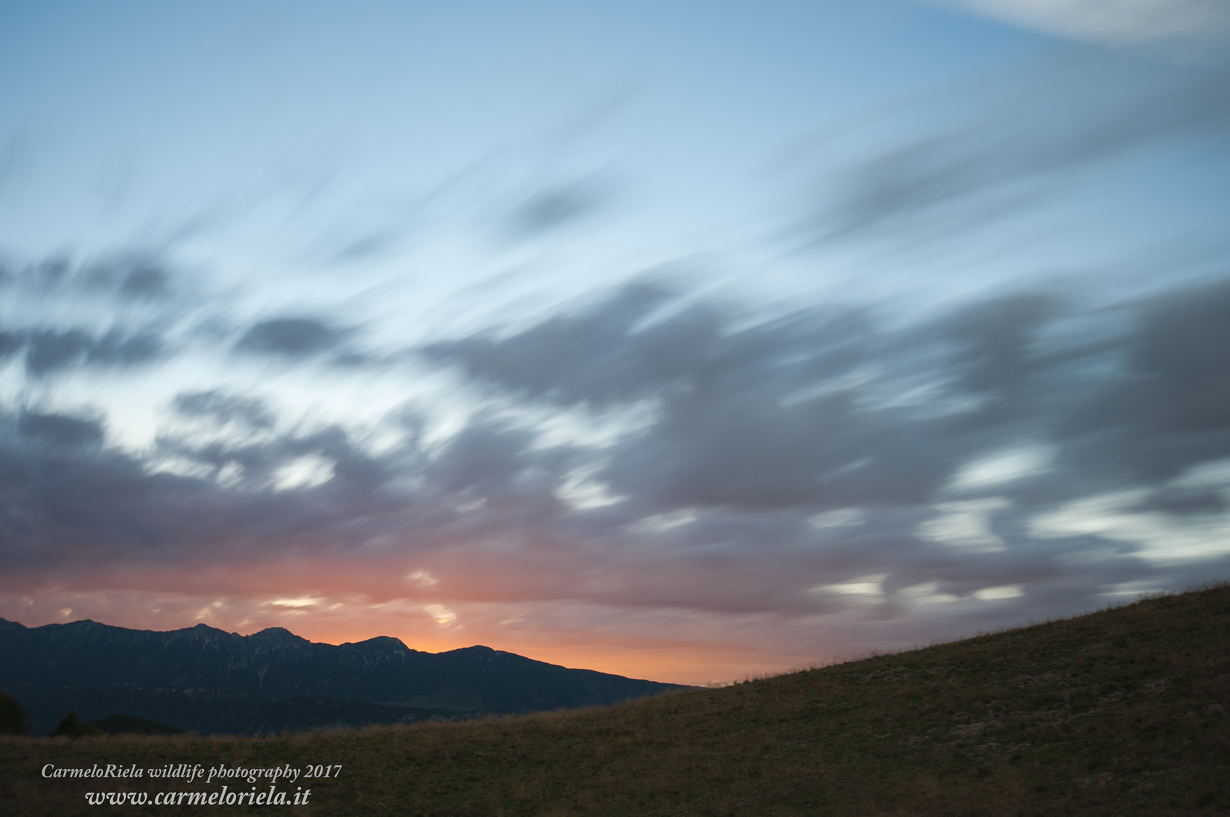 View of a Sunset in Lessinia.