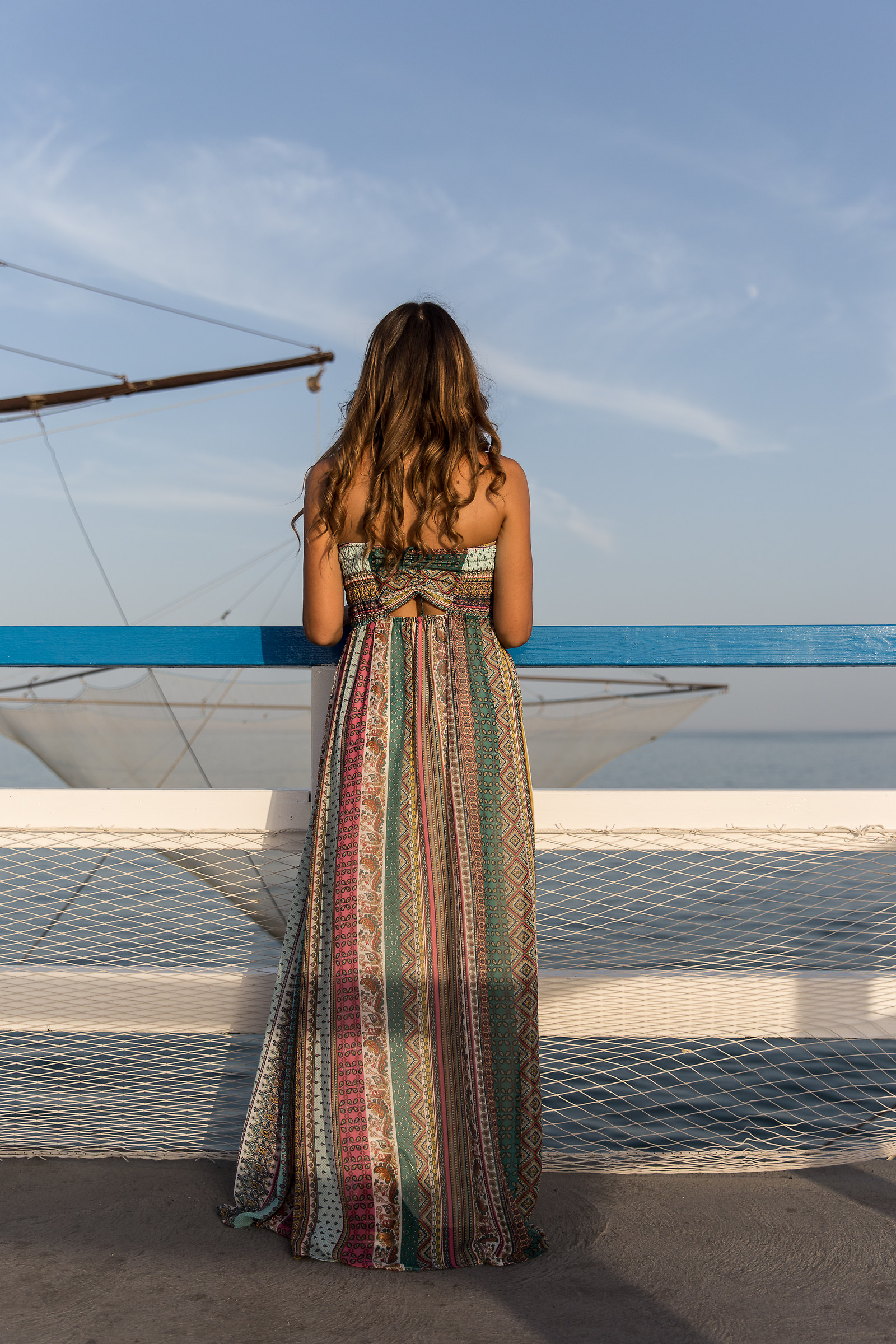 Paola looks at the sea