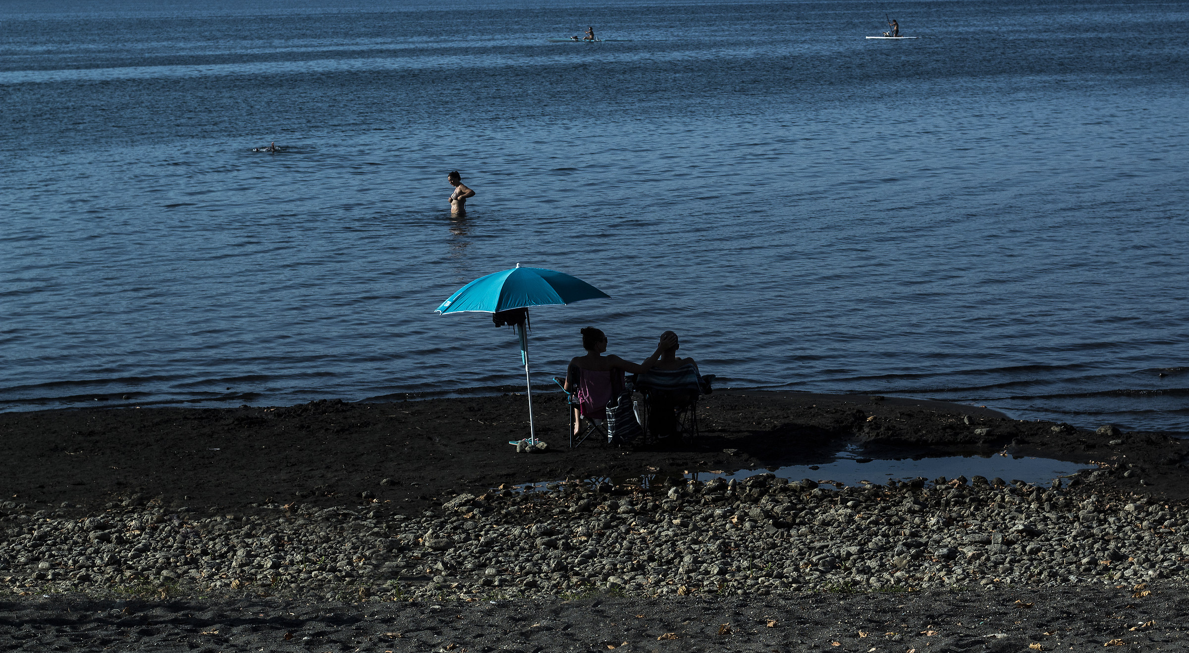 Lago di Bracciano in secca
