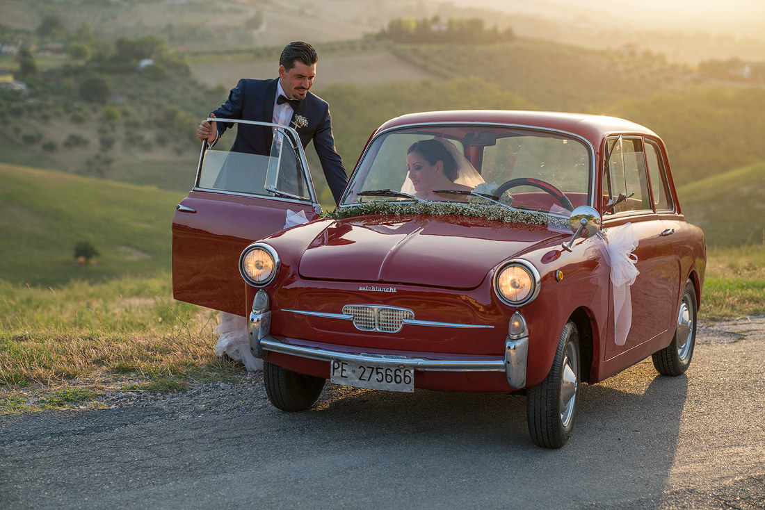 Bianchina e tramonto