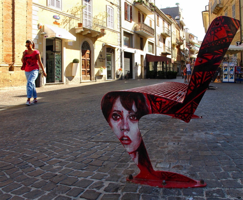 Portrait of woman in red
