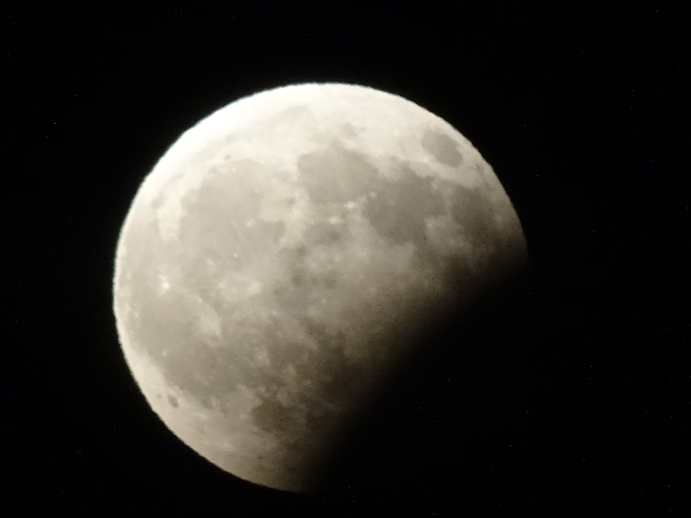 Partial moon eclipse seen from the Calab ionic coast