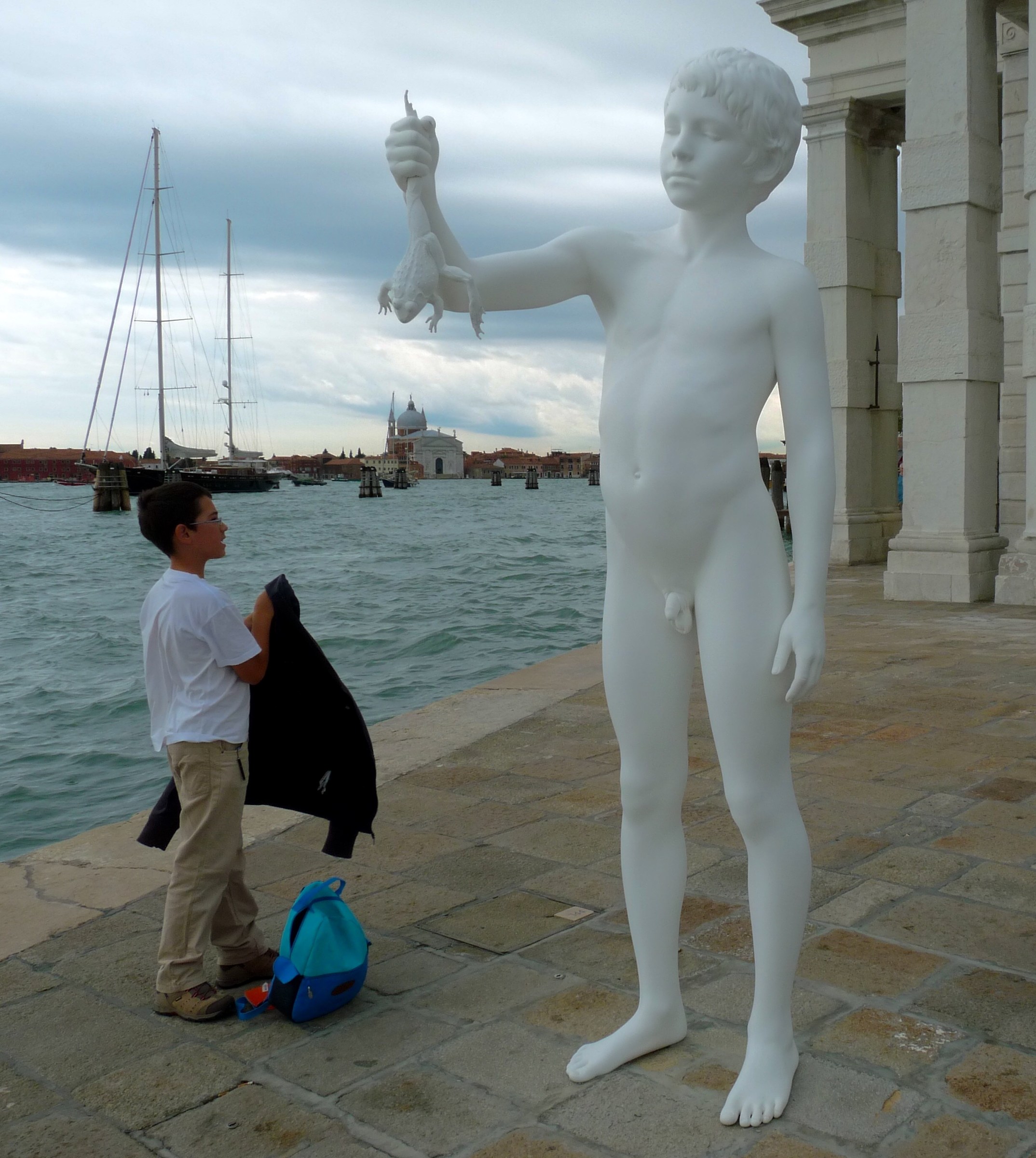 Venice. Customs Tip. "The boy with the frog".