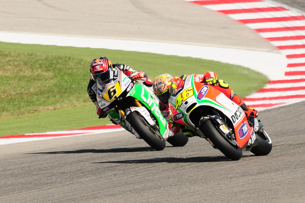Rossi bradl in gara