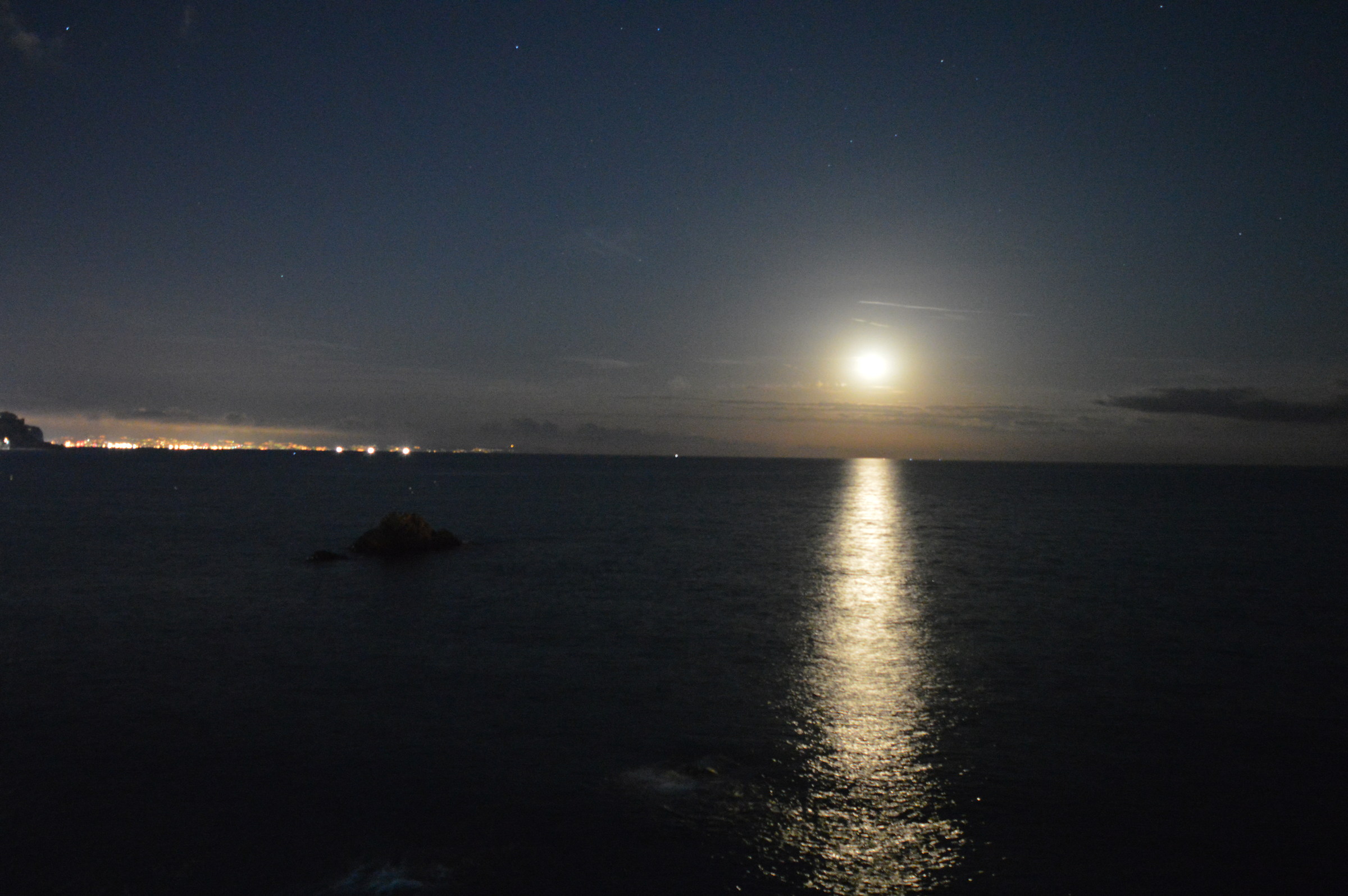 Luna piena Golfo di Genova Agosto 2017