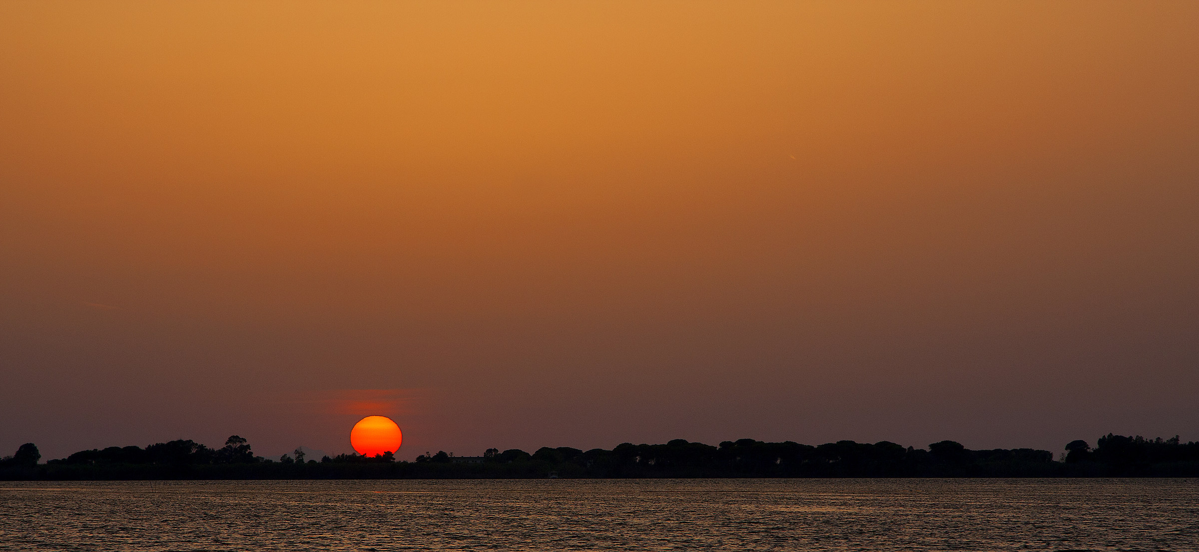 Tramonto sulla laguna di Orbetello