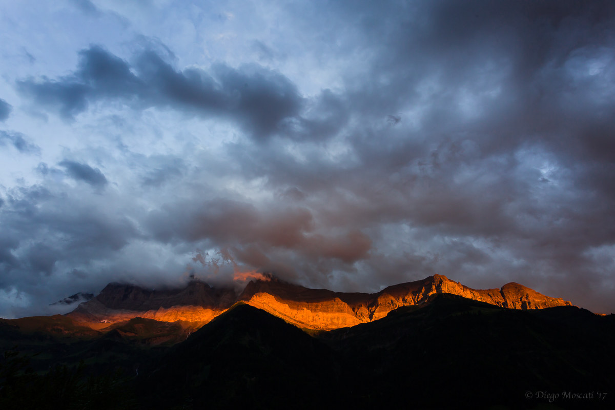 Dents du Midi sunset