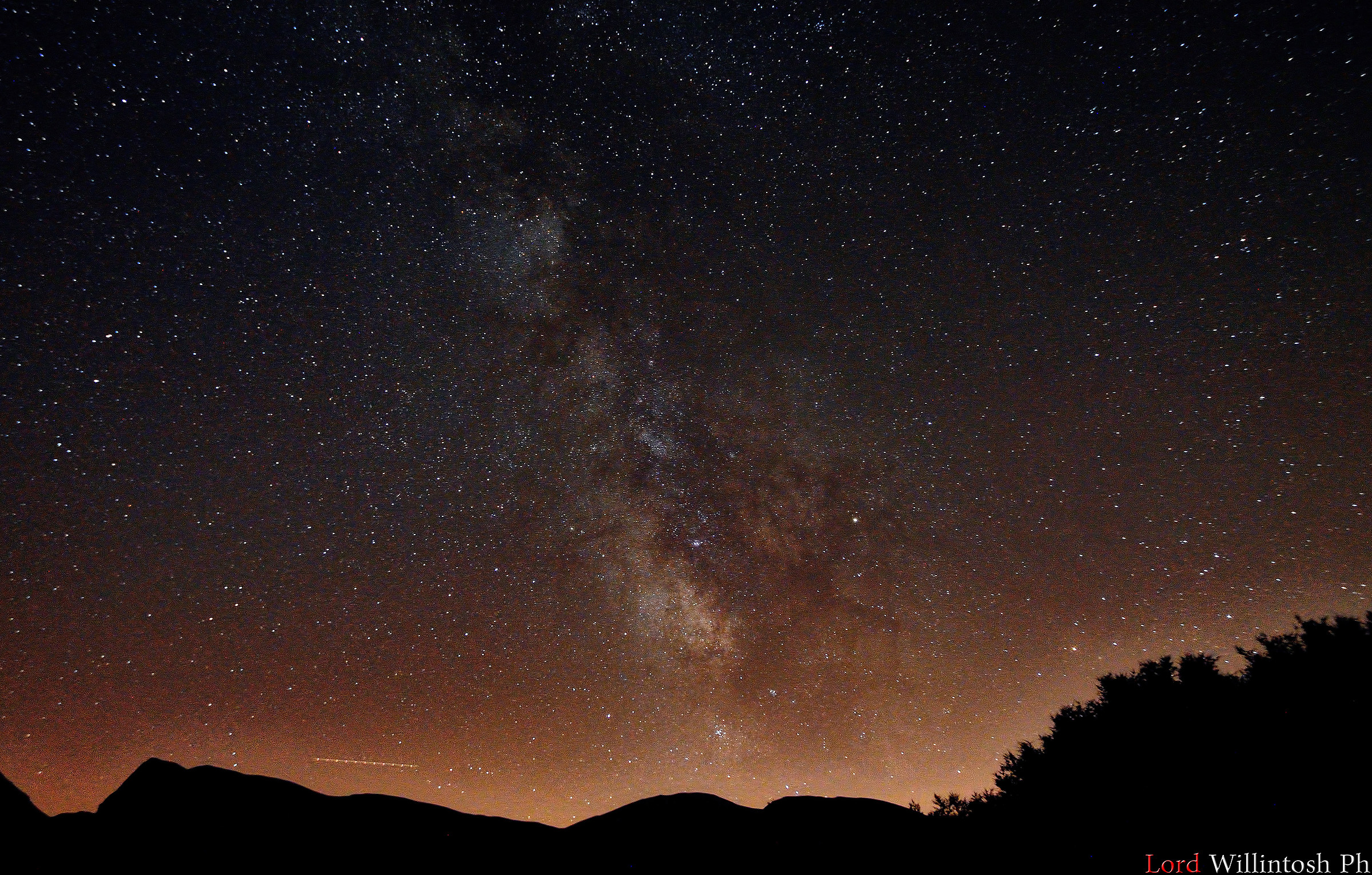 Galactic center above the big rock
