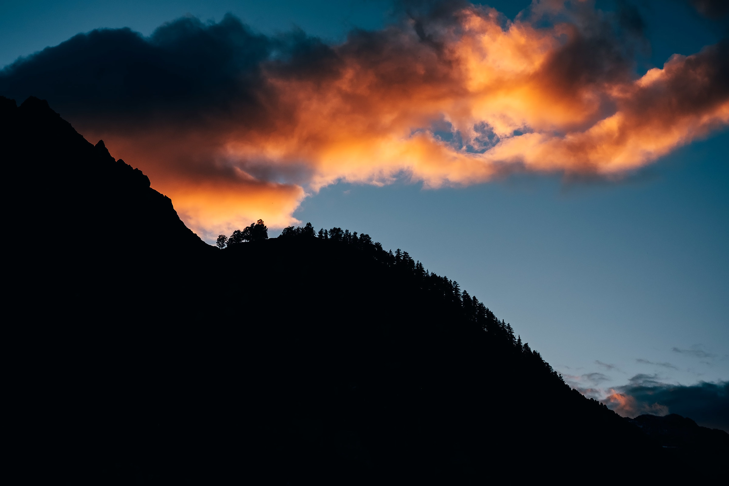 Clouds and mountains