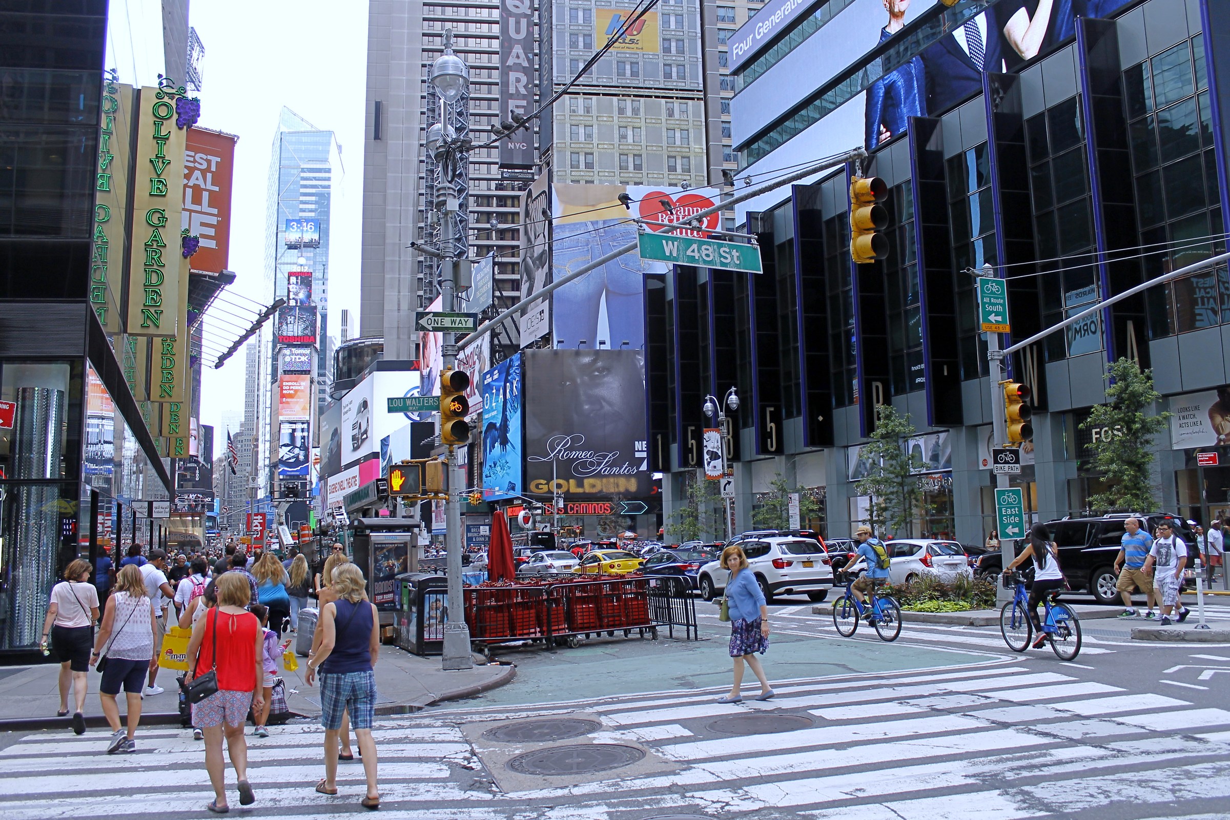 Walking to Times Square