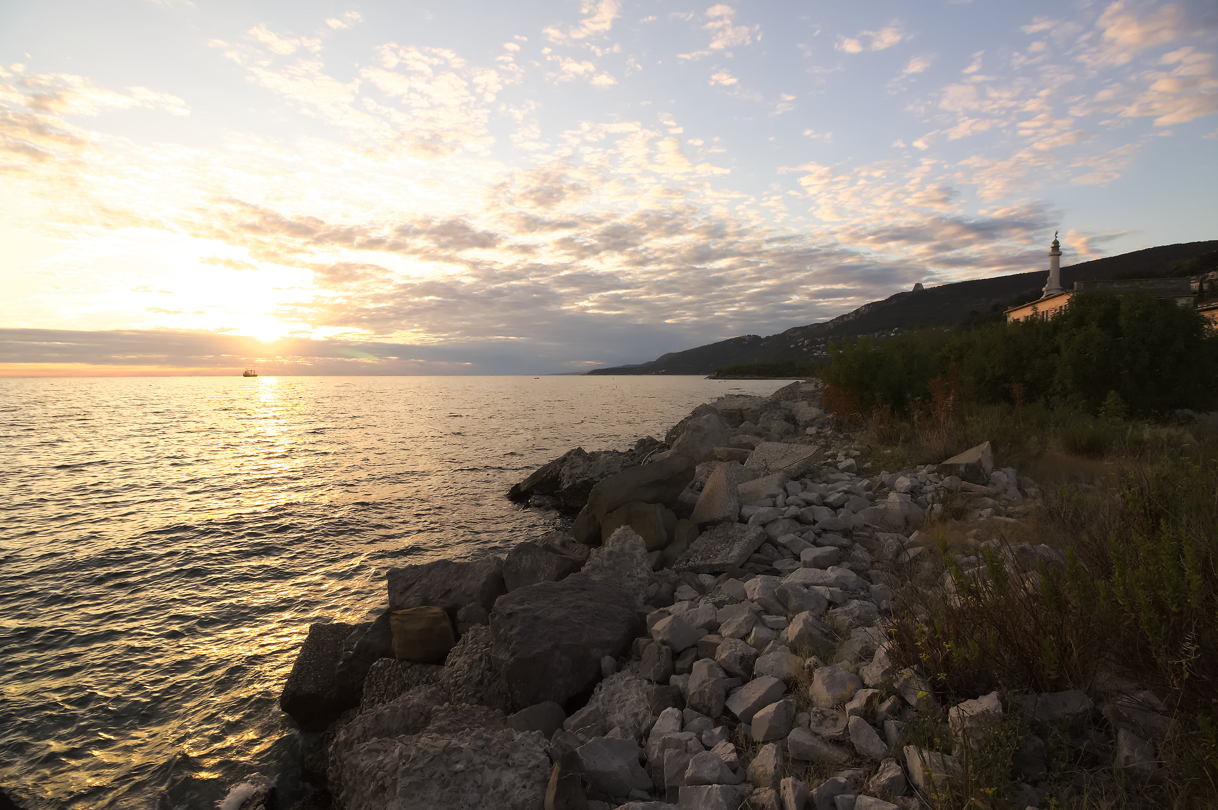 Sunset in old harbor