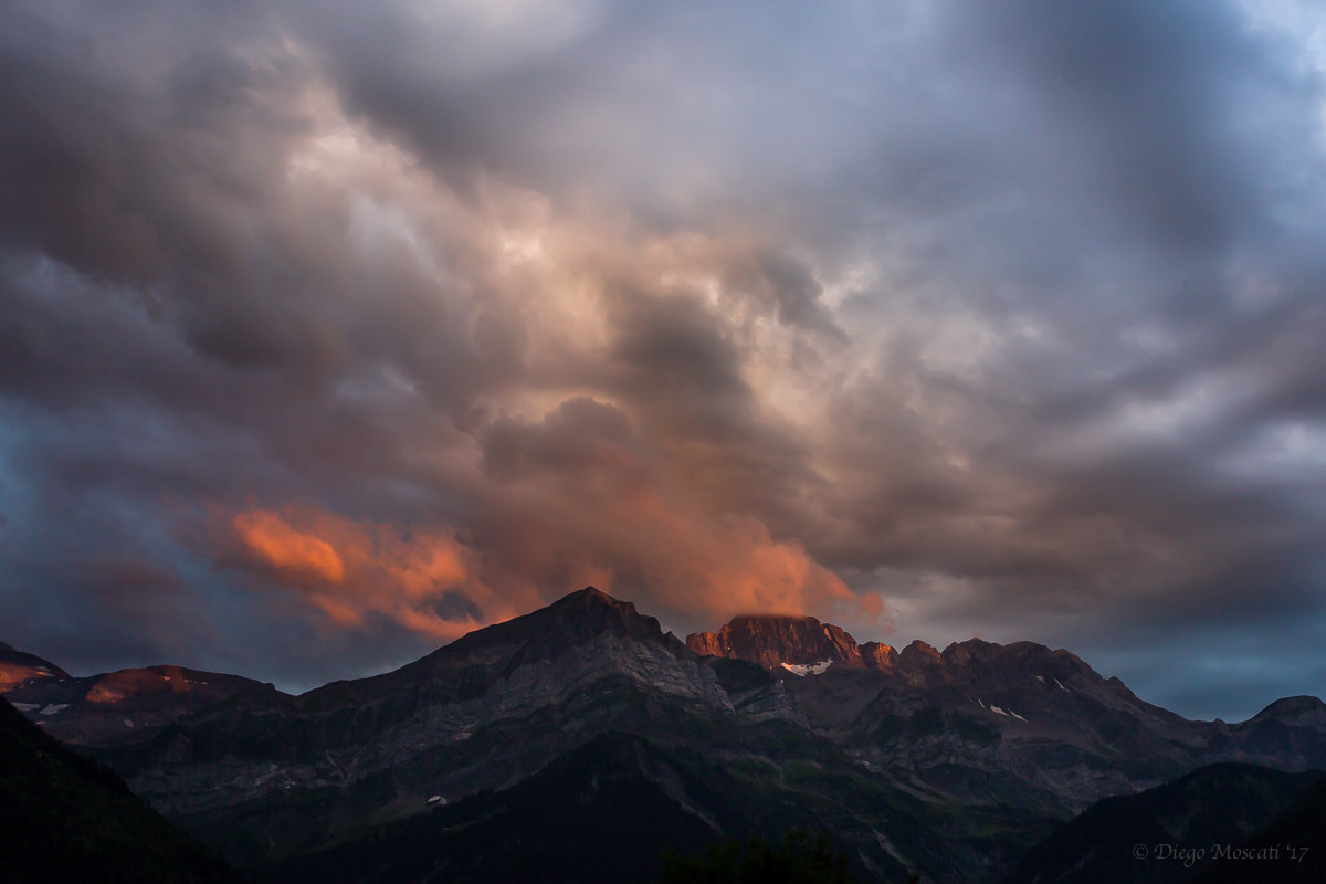 Sunset on Les Dents Blanches