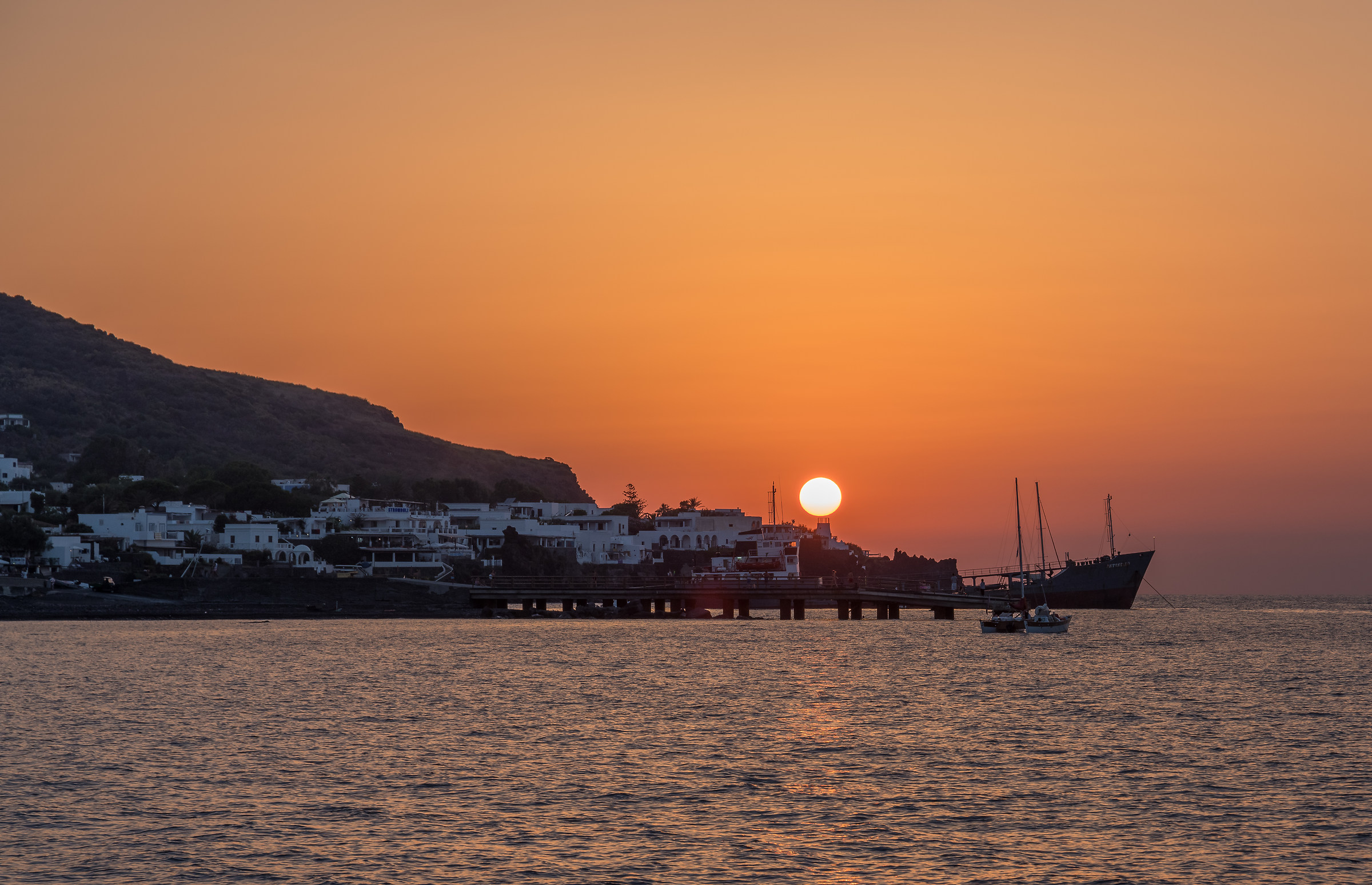 Stromboli at sunset 1