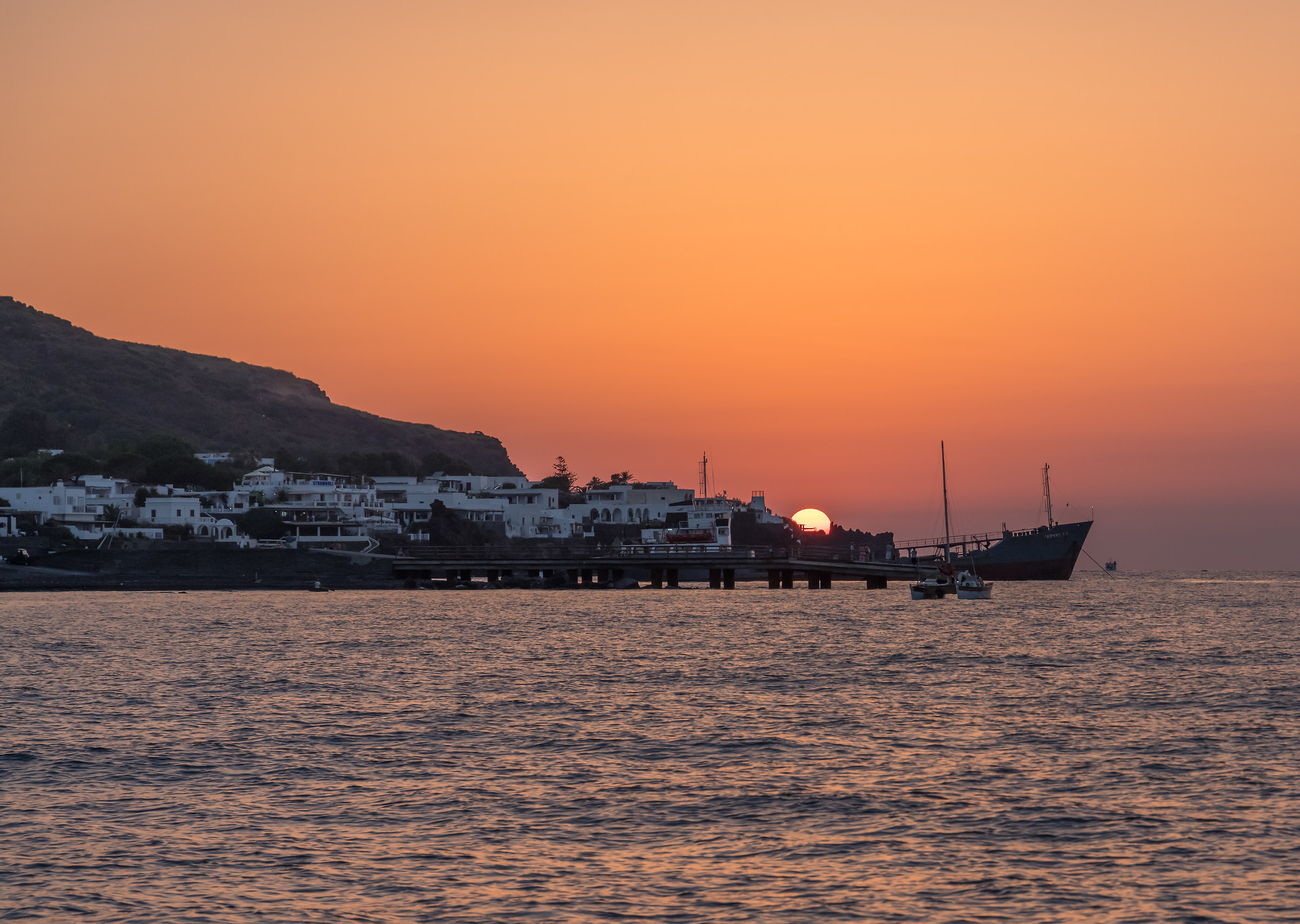 Stromboli at sunset 2