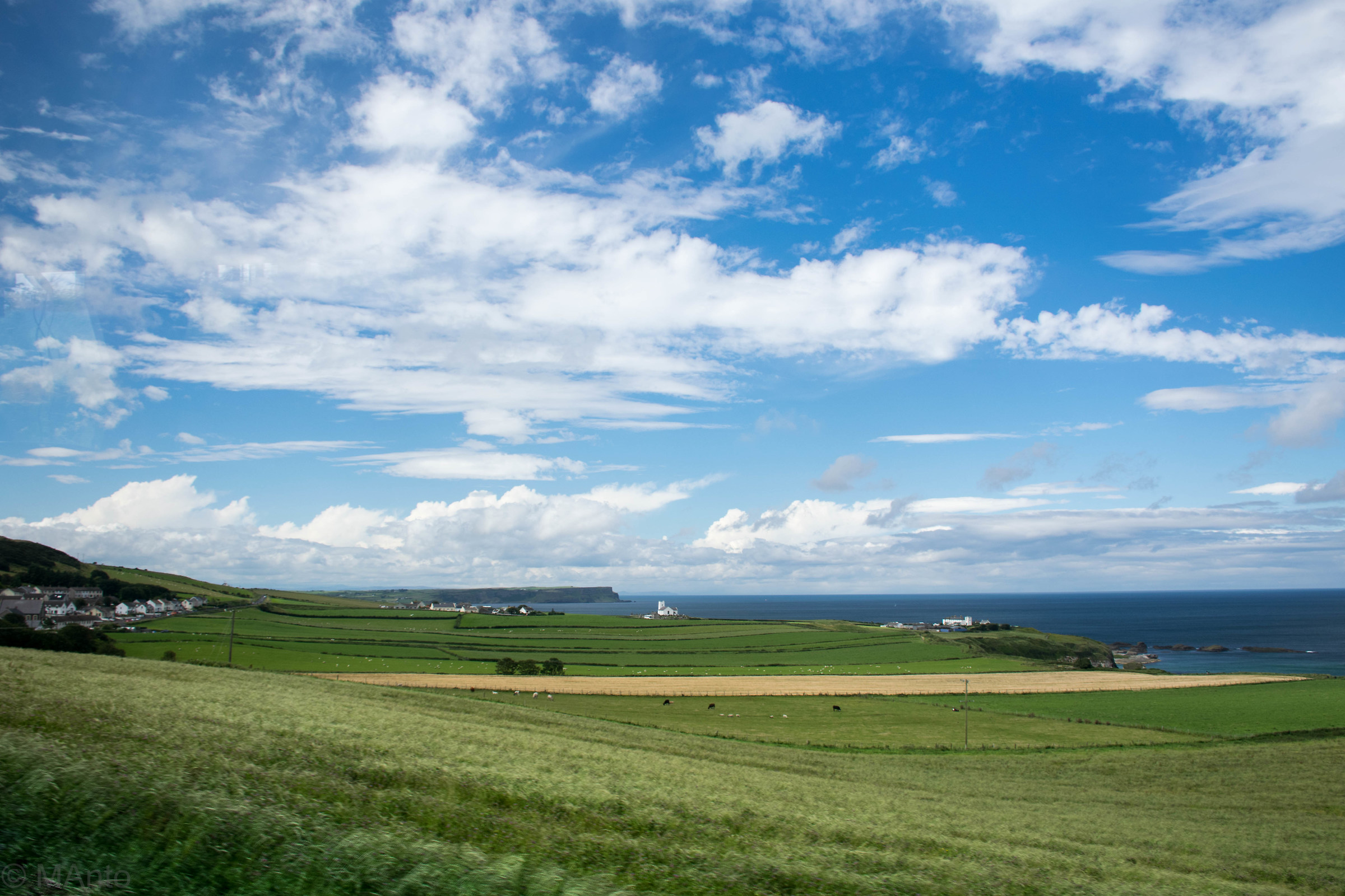 Verdi pascoli sotto il cielo d'Irlanda