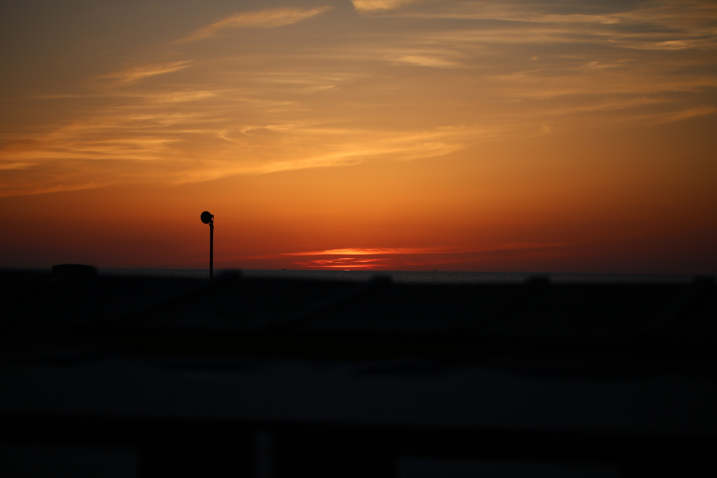 Sunset over the seafront