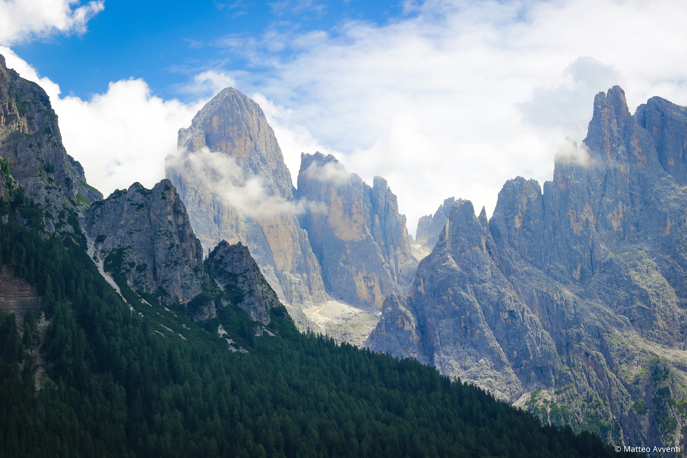 A glimpse of the Dolomites