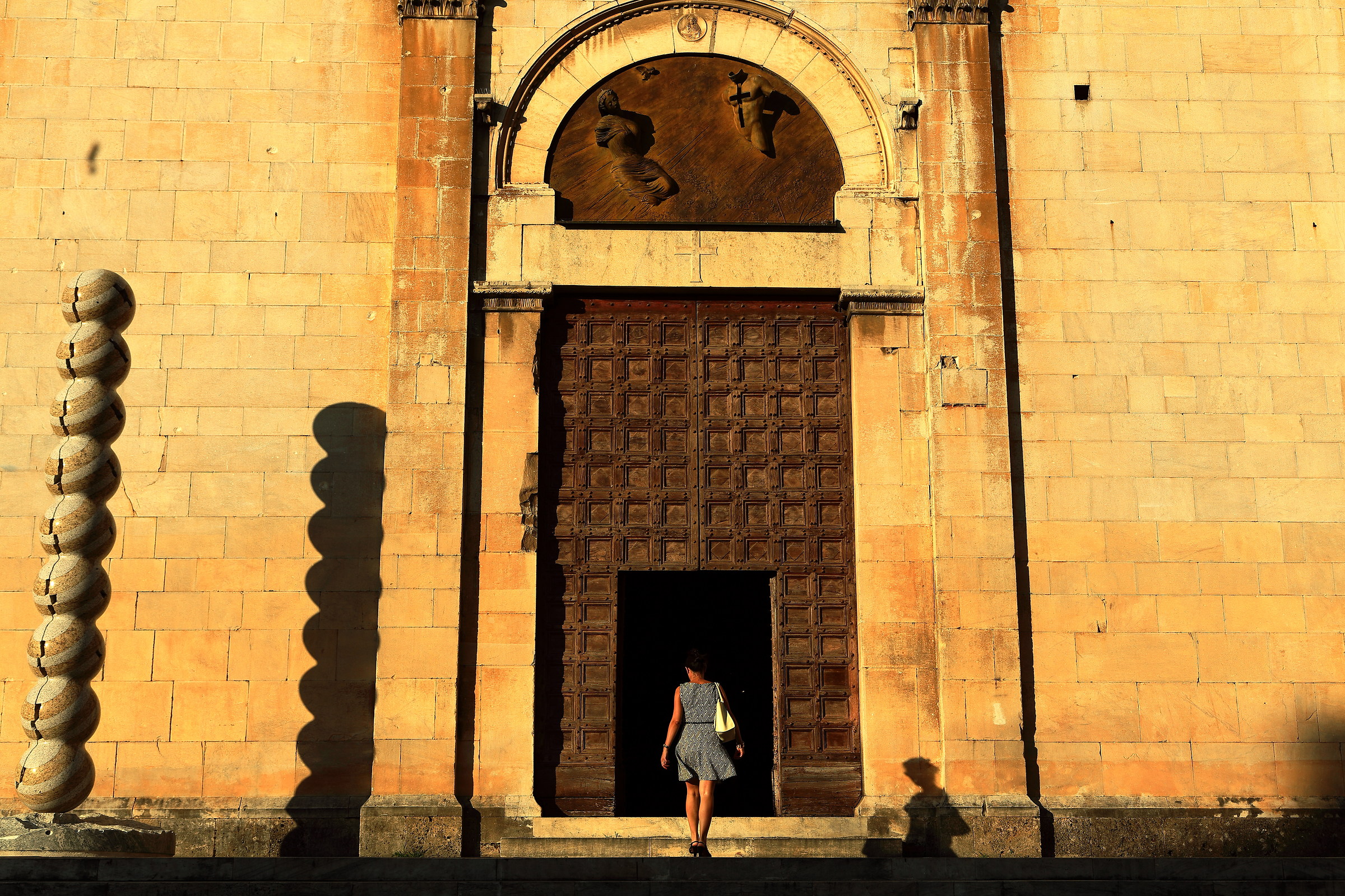 Entering the church of Sant'Agostino