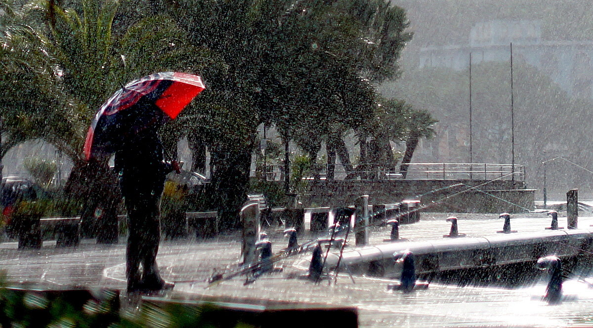 Quando piove e tira vento............