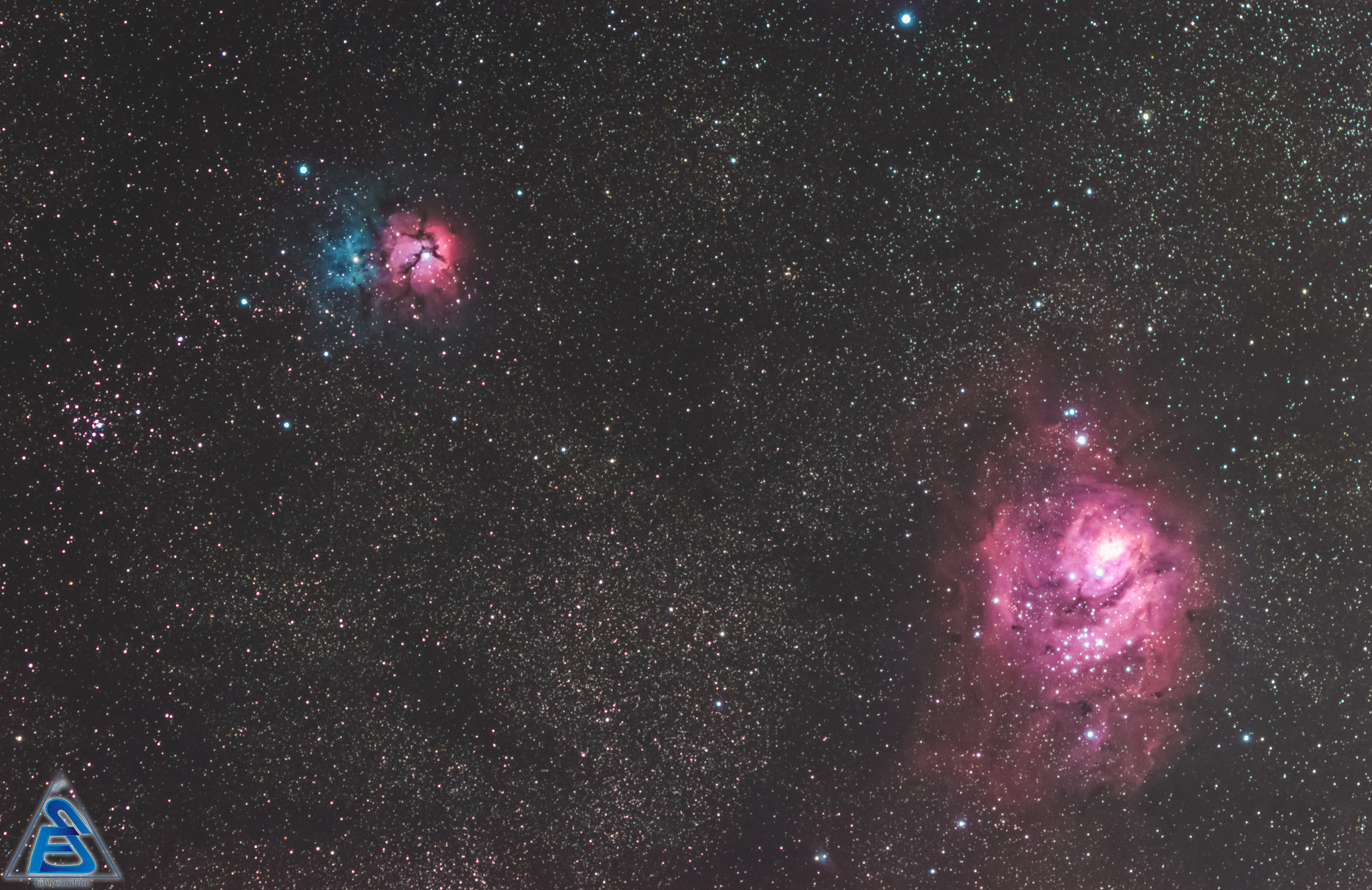 Trifid Nebula & Lagoon Nebula