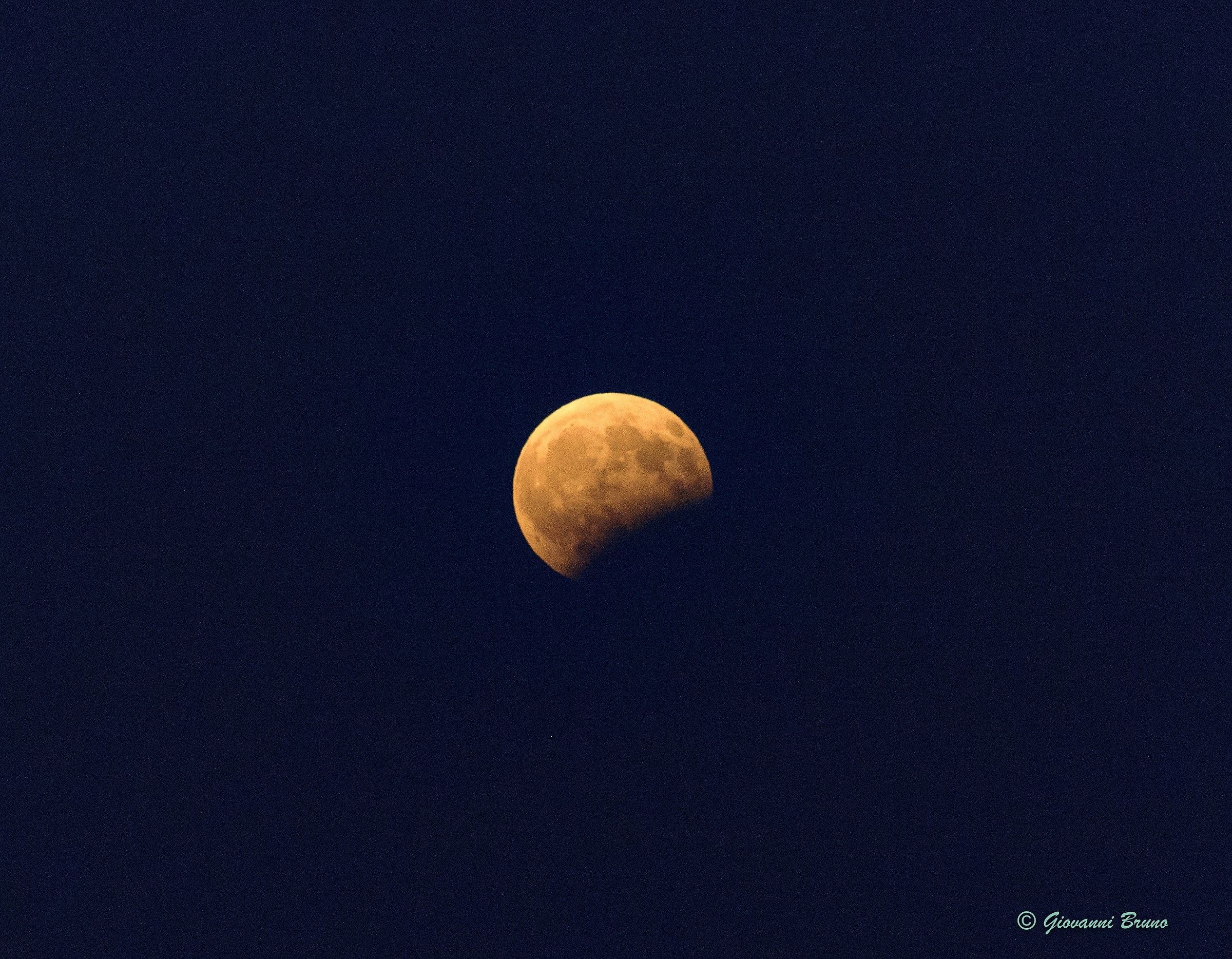 Partial moon eclipse